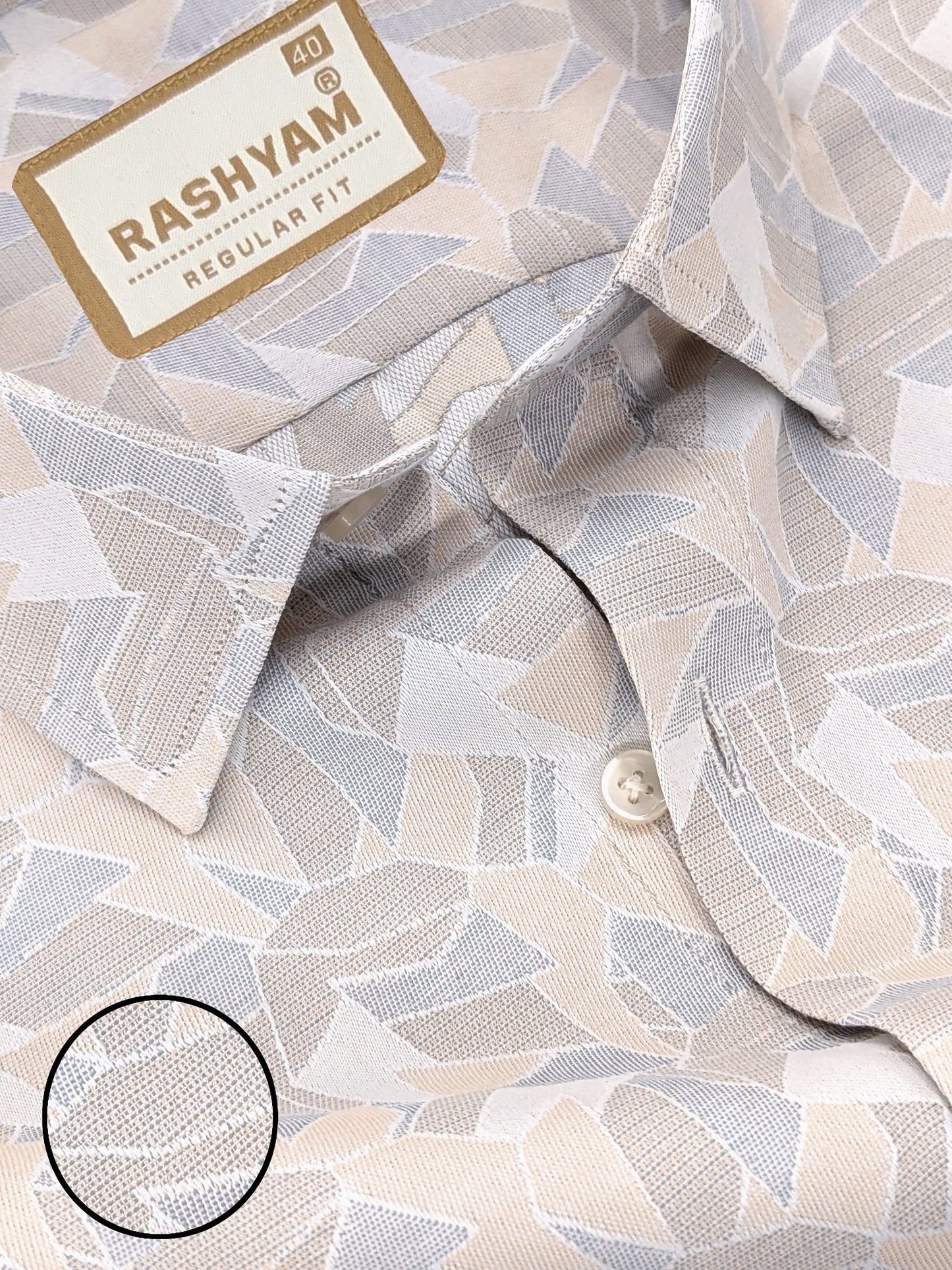 Zodiac Dusty Brown With Grey Premium Designer Cotton Shirt For Men