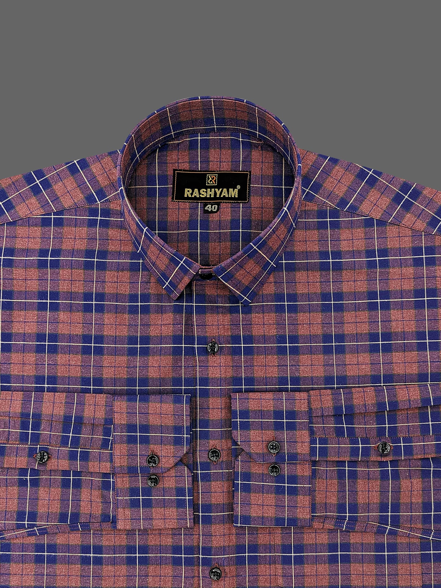 Indigo Spartan Check Formal Giza Cotton Shirt
