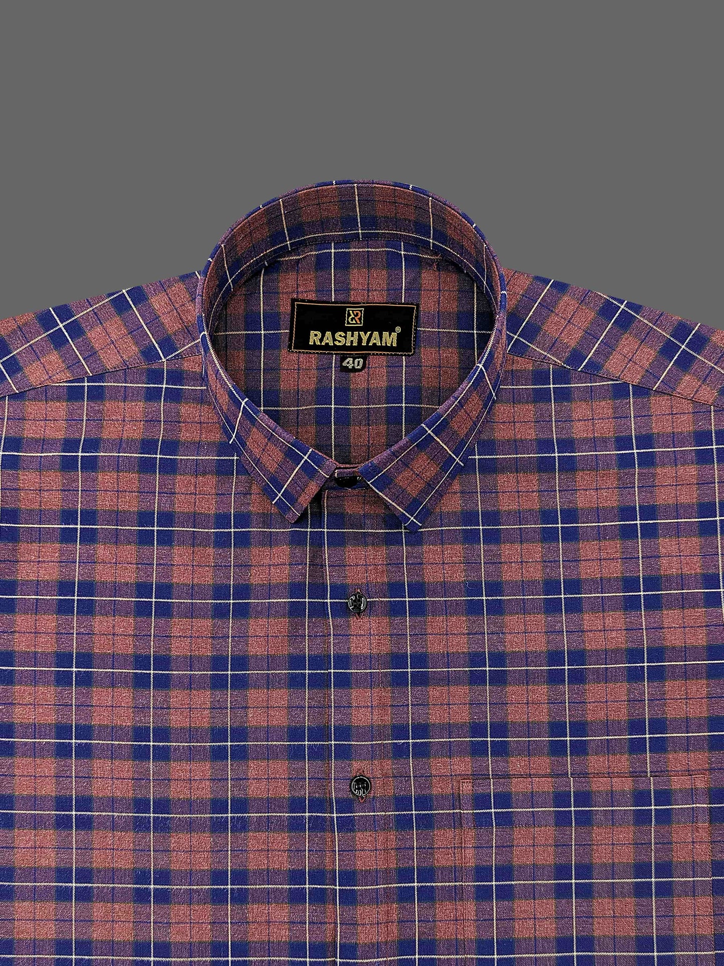 Indigo Spartan Check Formal Giza Cotton Shirt