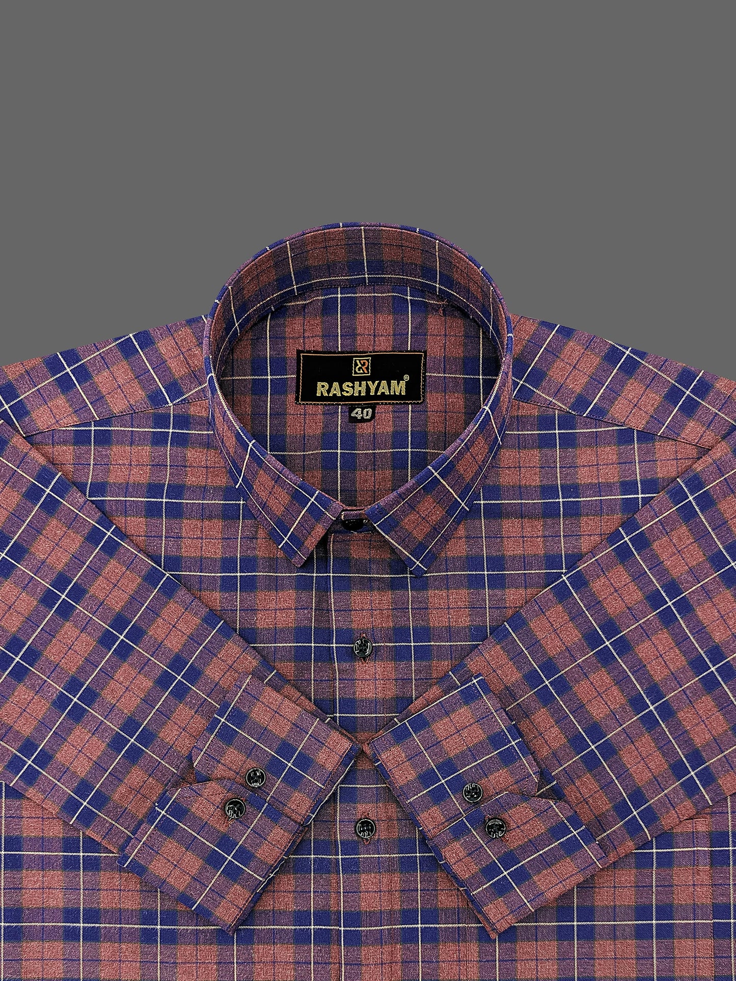 Indigo Spartan Check Formal Giza Cotton Shirt