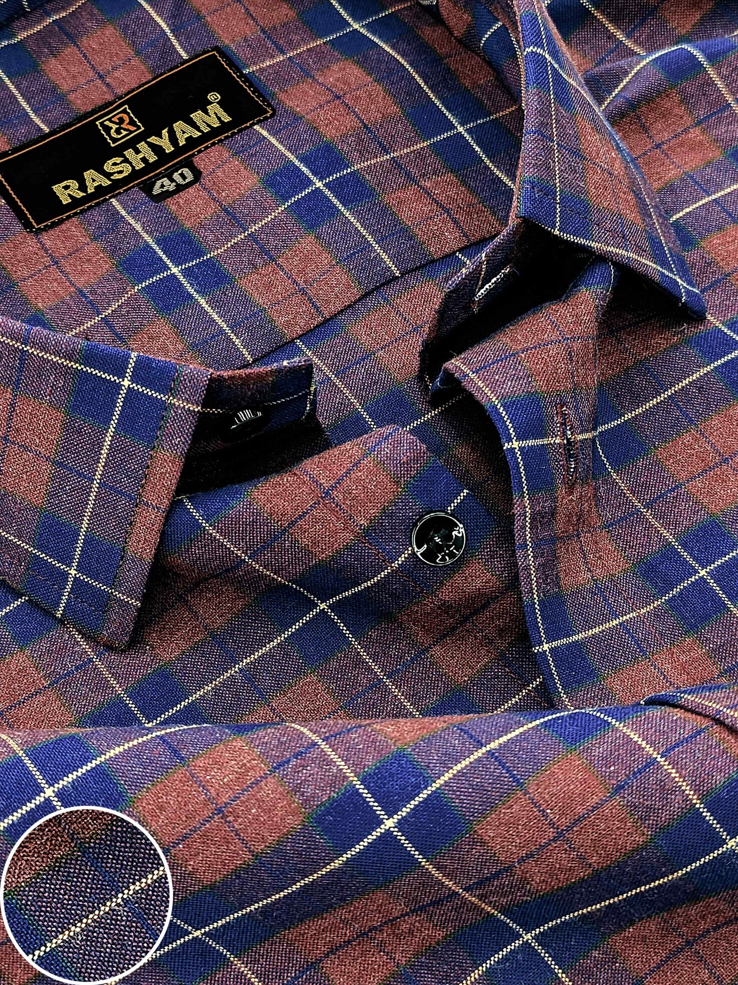 Indigo Spartan Check Formal Giza Cotton Shirt