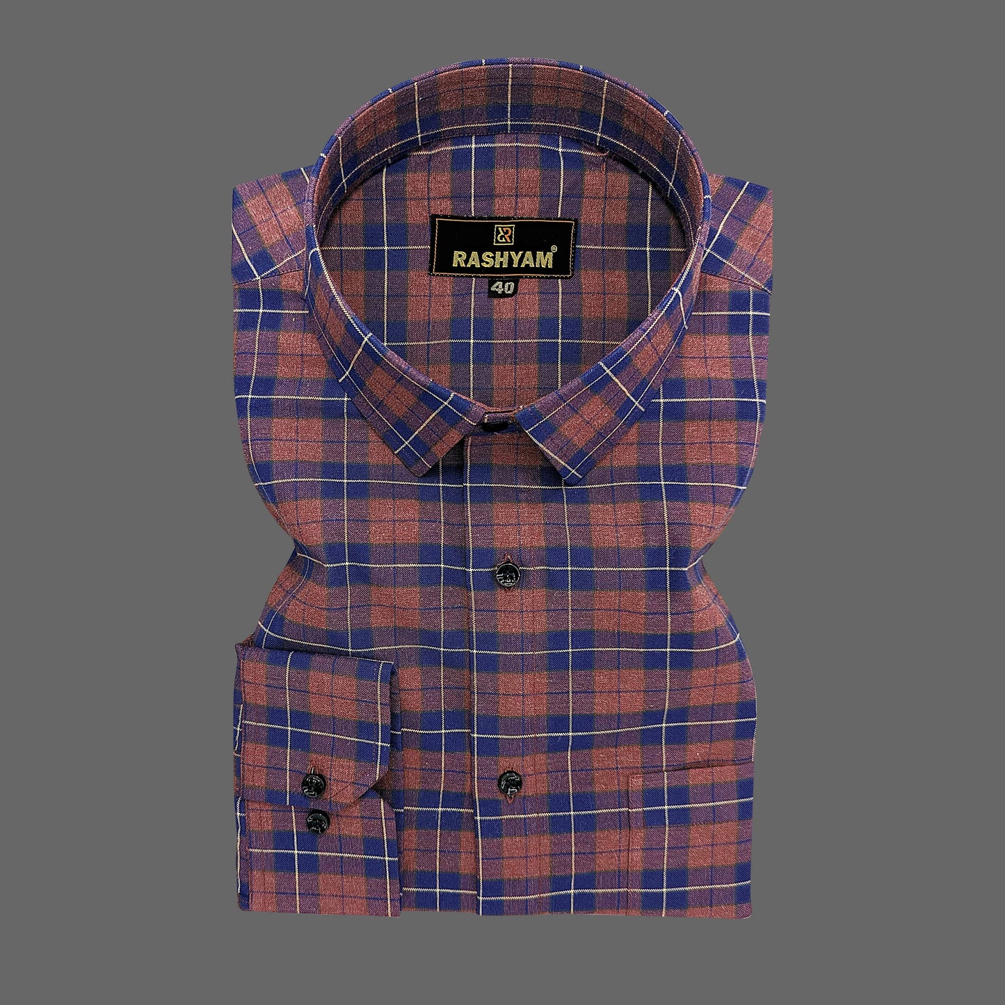 Indigo Spartan Check Formal Giza Cotton Shirt
