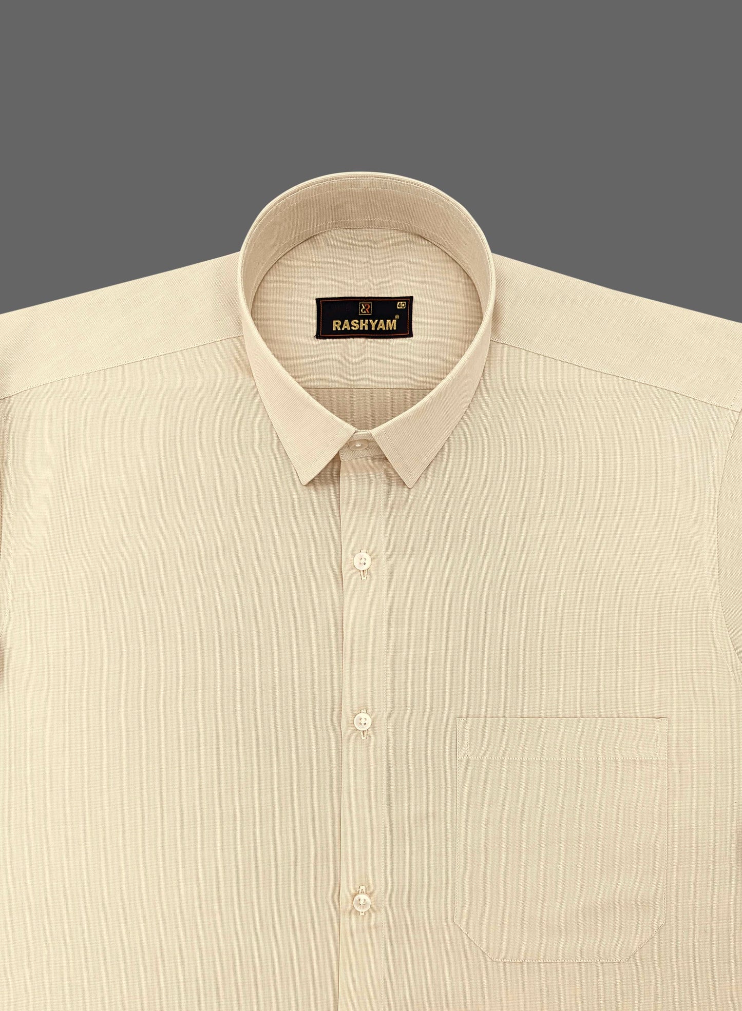 Atrani Brown Solid Premium Giza Cotton Formal Shirt For Men
