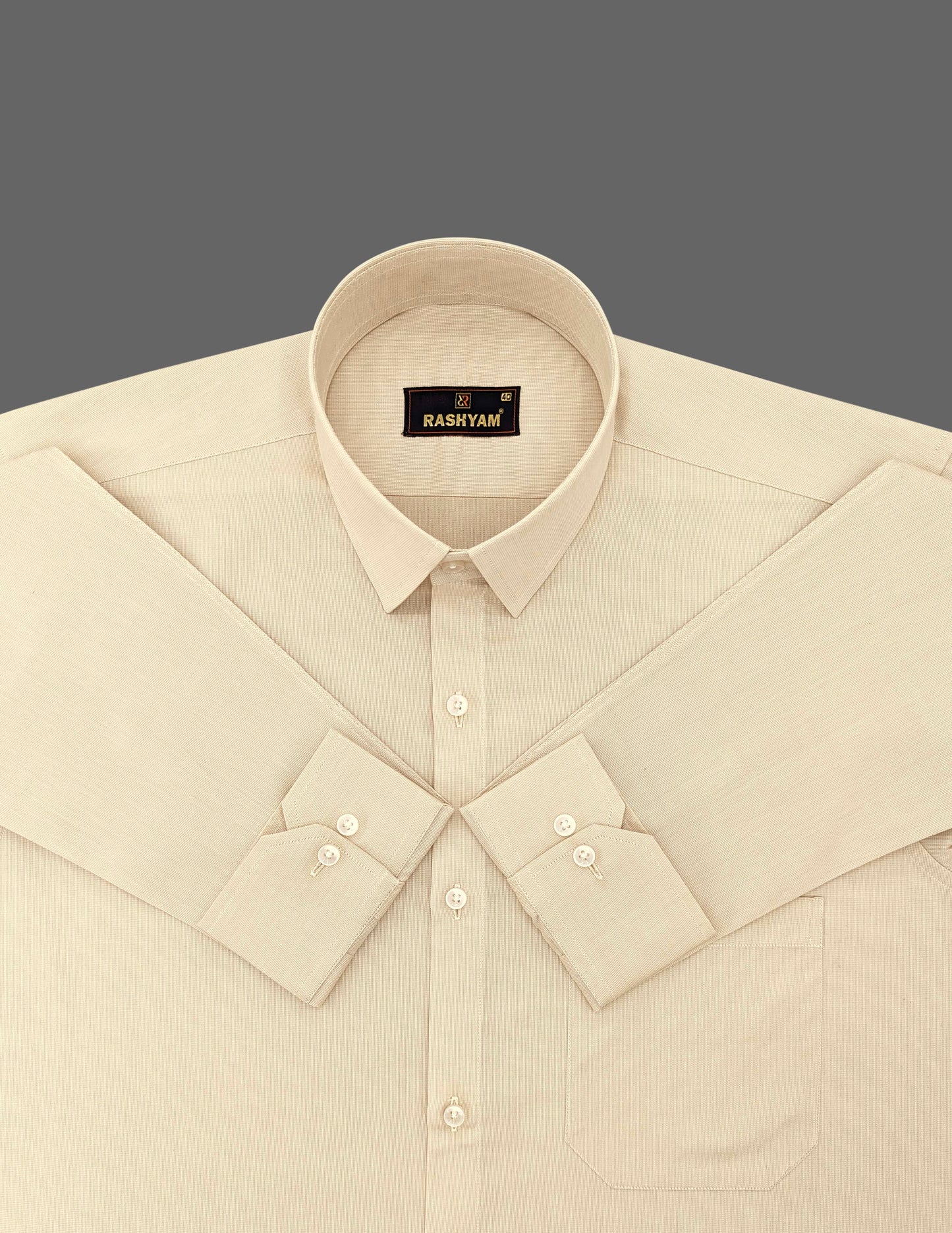 Atrani Brown Solid Premium Giza Cotton Formal Shirt For Men