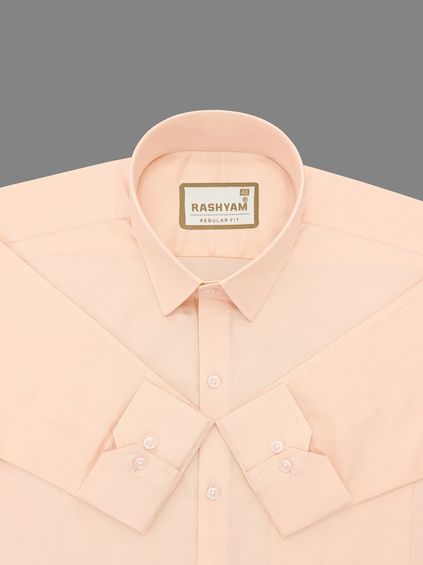 Rashyam Premium Cotton Mandys Orange Plain Formal Shirt for Men