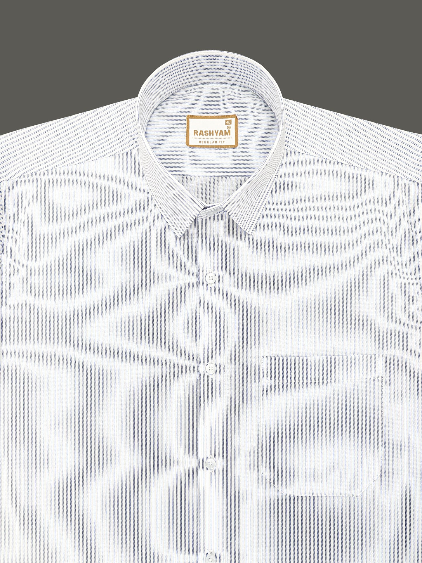 Crotone Premium Blue Double Dotted Line Formal Shirt For Men