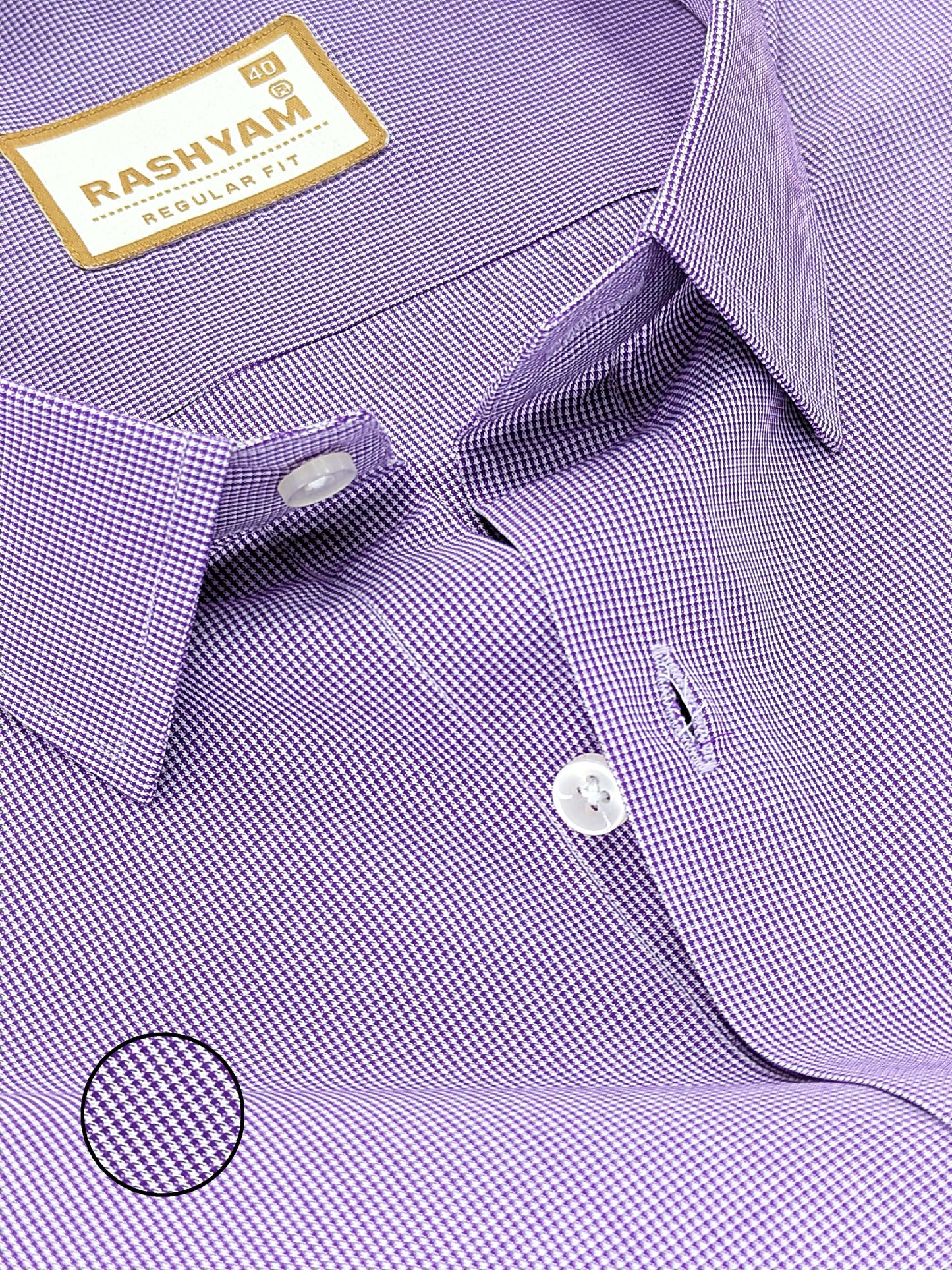 Crotone Premium Wisteria Checks Formal Shirt For Men