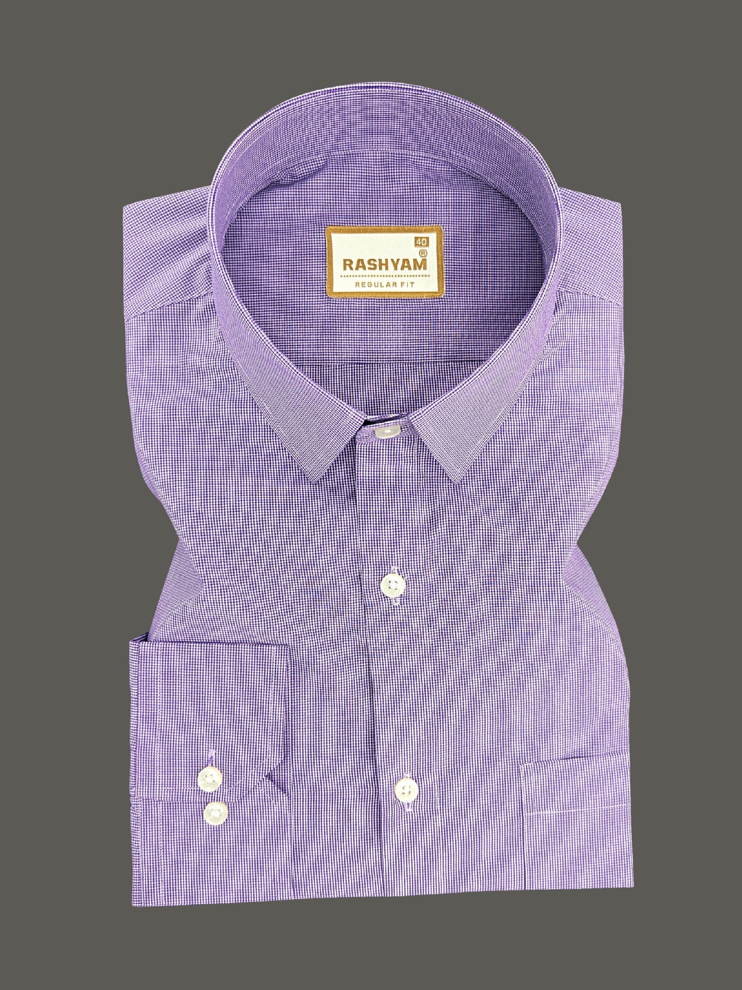 Crotone Premium Wisteria Checks Formal Shirt For Men