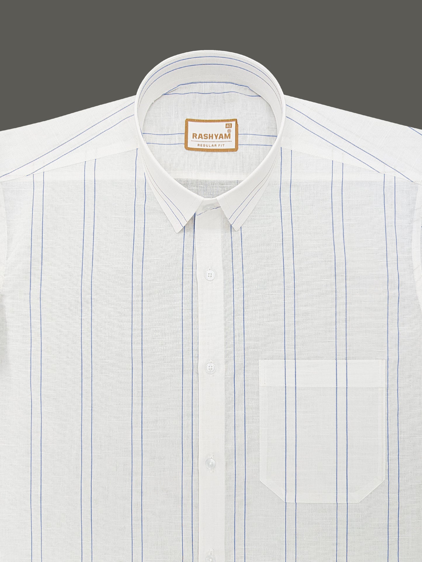 Venosa Italian Linen Double Navy Line Formal Shirt For men