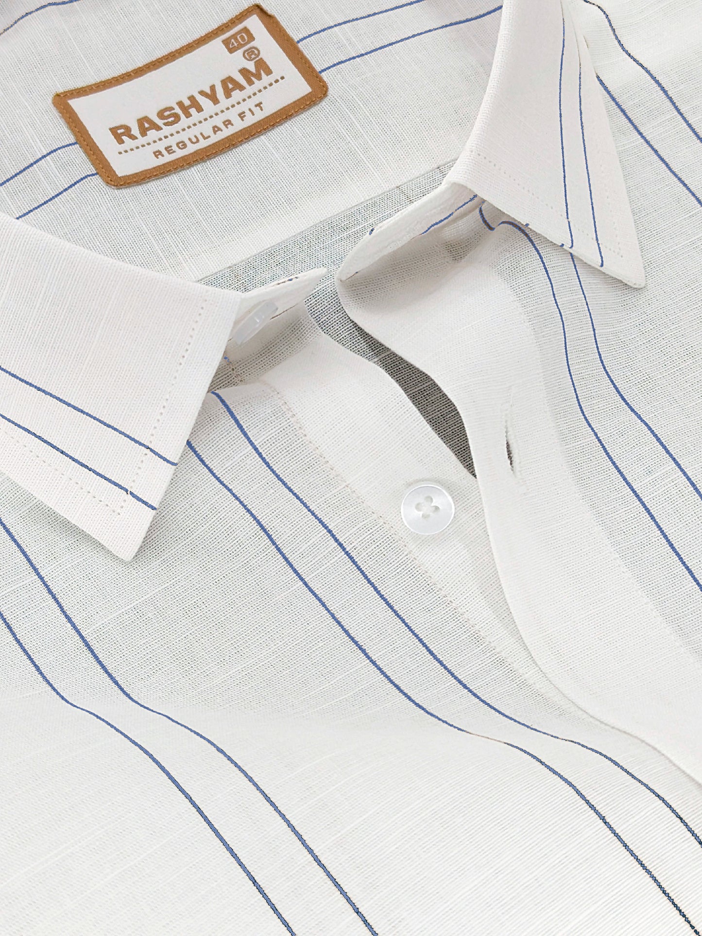 Venosa Italian Linen Double Navy Line Formal Shirt For men