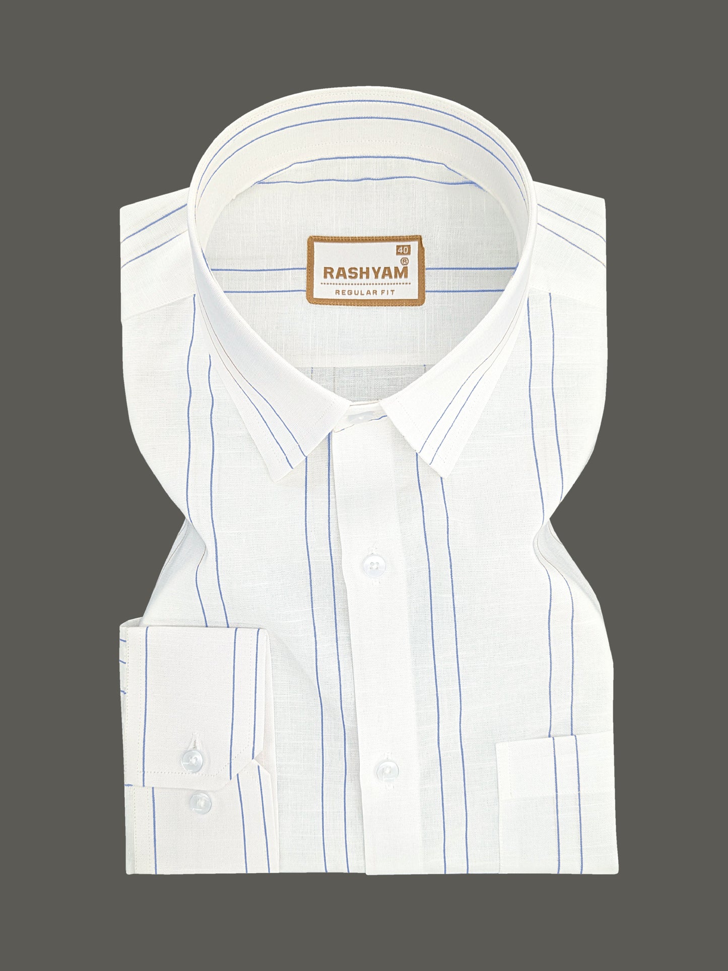 Venosa Italian Linen Double Navy Line Formal Shirt For men