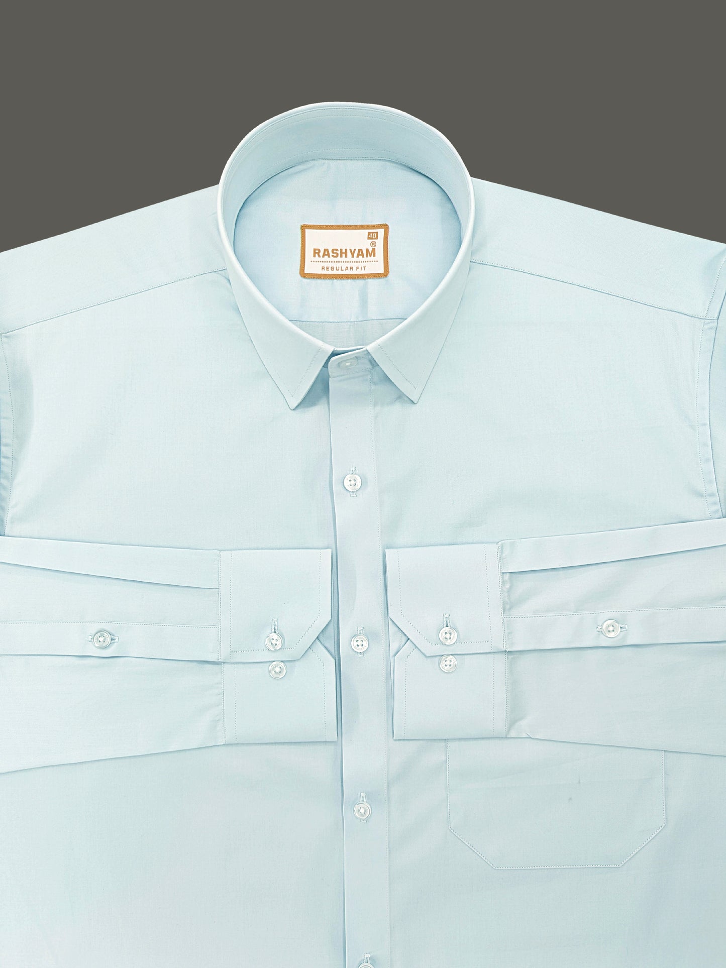 Avellino Luxurious Ice Blue Super Soft Cotton Shirt For Men