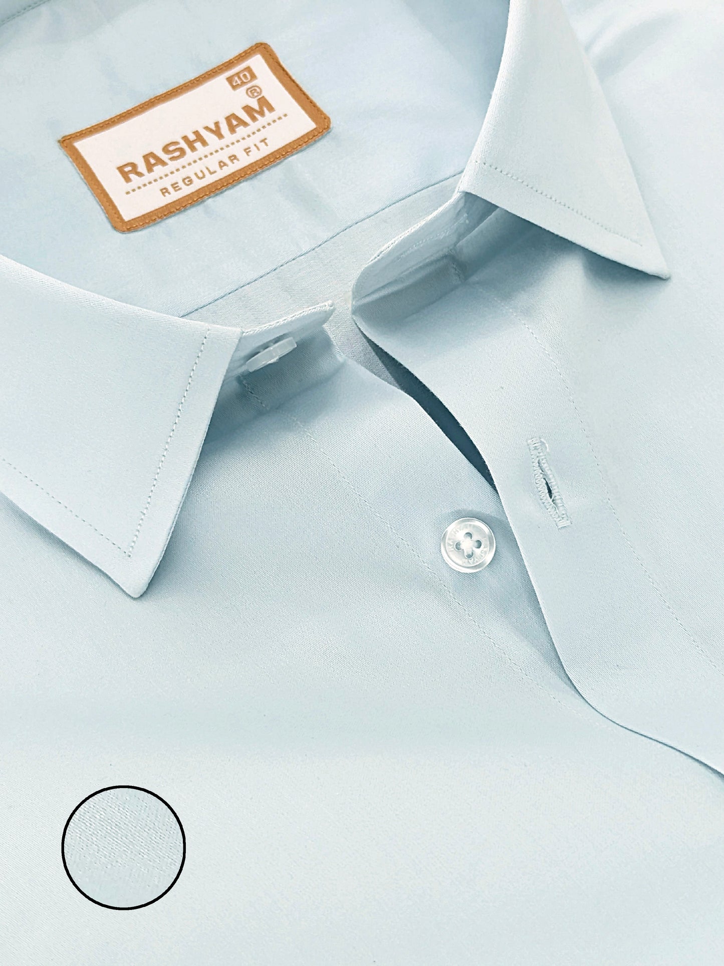 Avellino Luxurious Ice Blue Super Soft Cotton Shirt For Men