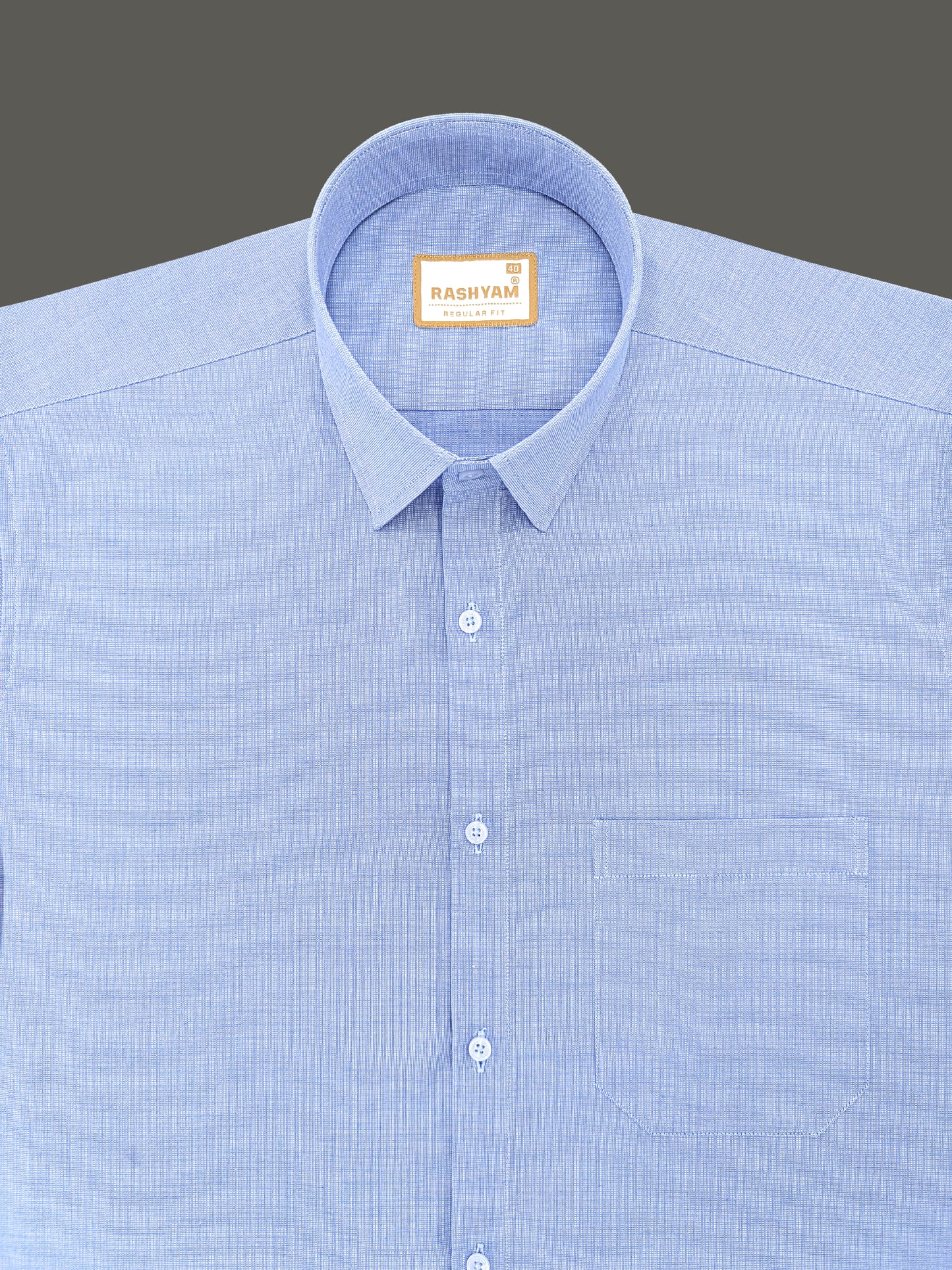 Merlino French Blue Luxury Giza Cotton Formal Shirt For Men