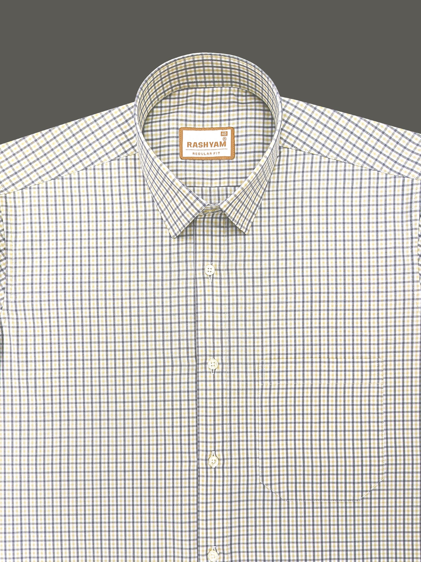 Atrani Grey And Light Checks Professional Formal Shirt For Men