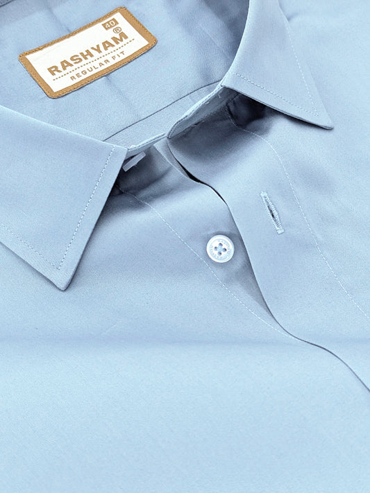 Avellino Pastel Blue Premium Giza Cotton Shirt