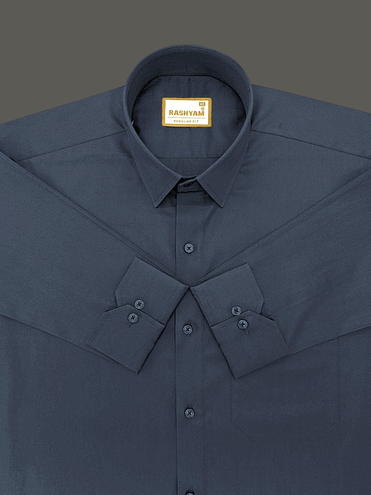 Avellino Luxurious Dark Grey Soft Cotton Shirt For Men