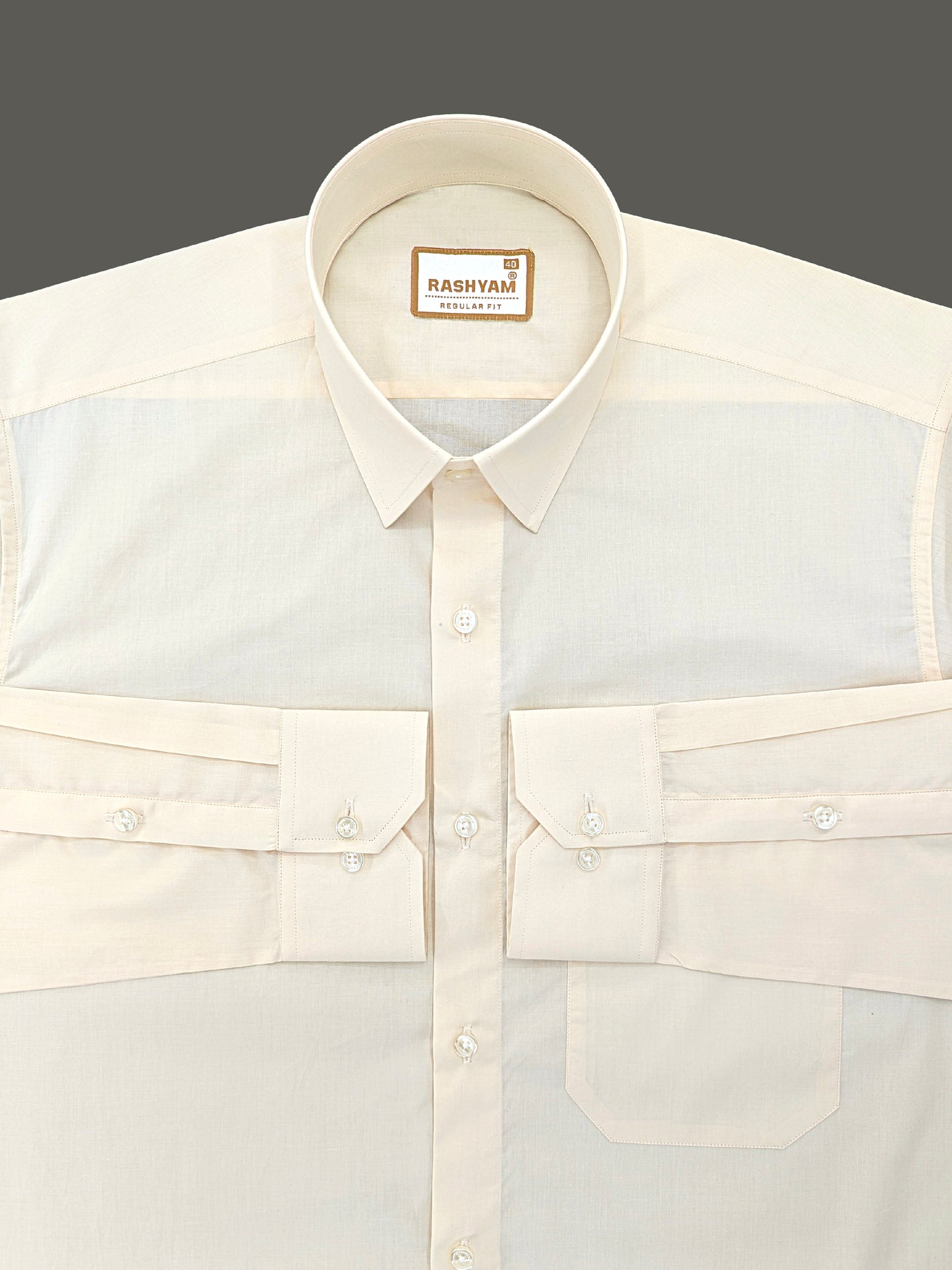Compiano Premium Giza Cotton Butter Creamy Formal Shirt