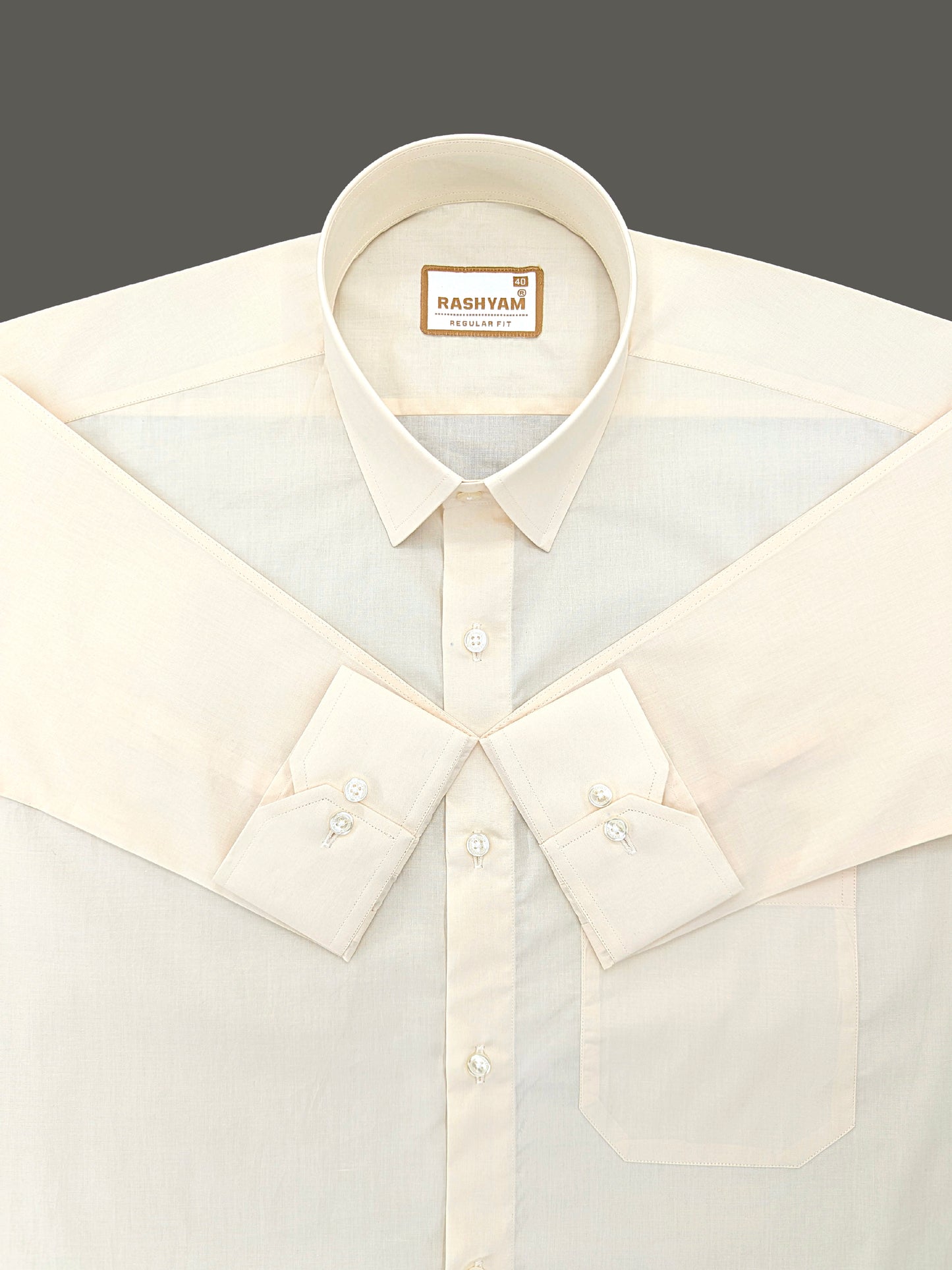 Compiano Premium Giza Cotton Butter Creamy Formal Shirt