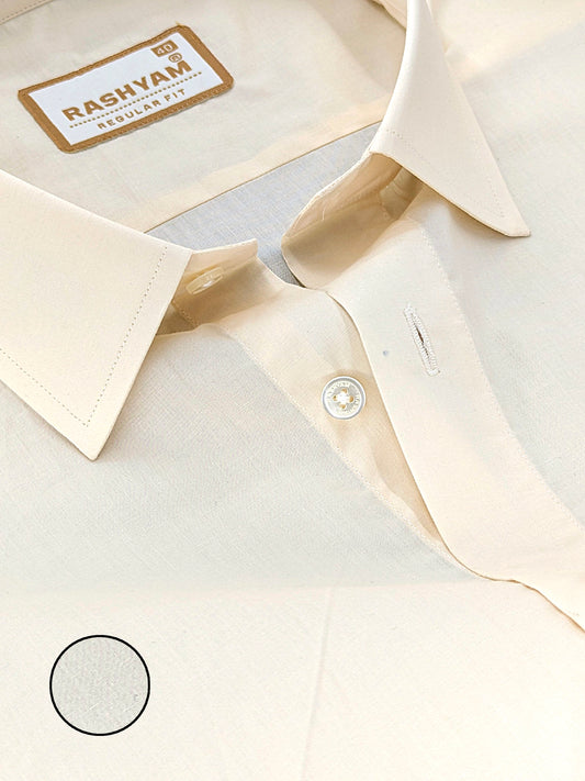Compiano Premium Giza Cotton Butter Creamy Formal Shirt