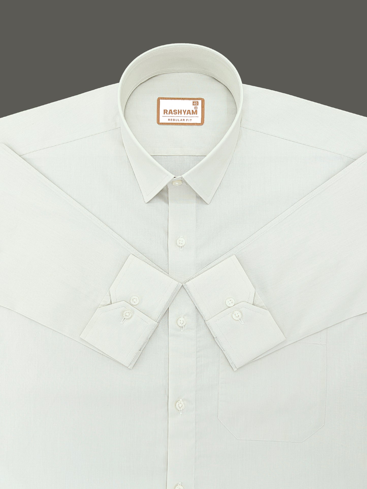 Compiano Premium Giza Cotton Natural Grey Formal Shirt
