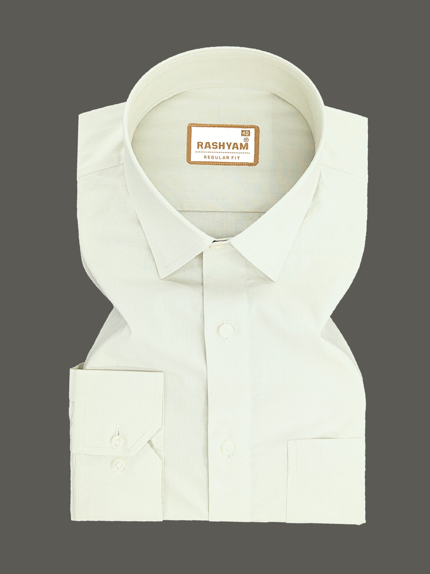Compiano Premium Giza Cotton Natural Grey Formal Shirt