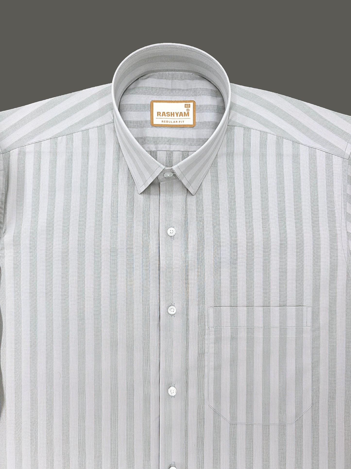 Spello Grey Line Premium Cotton Formal Shirt For Men