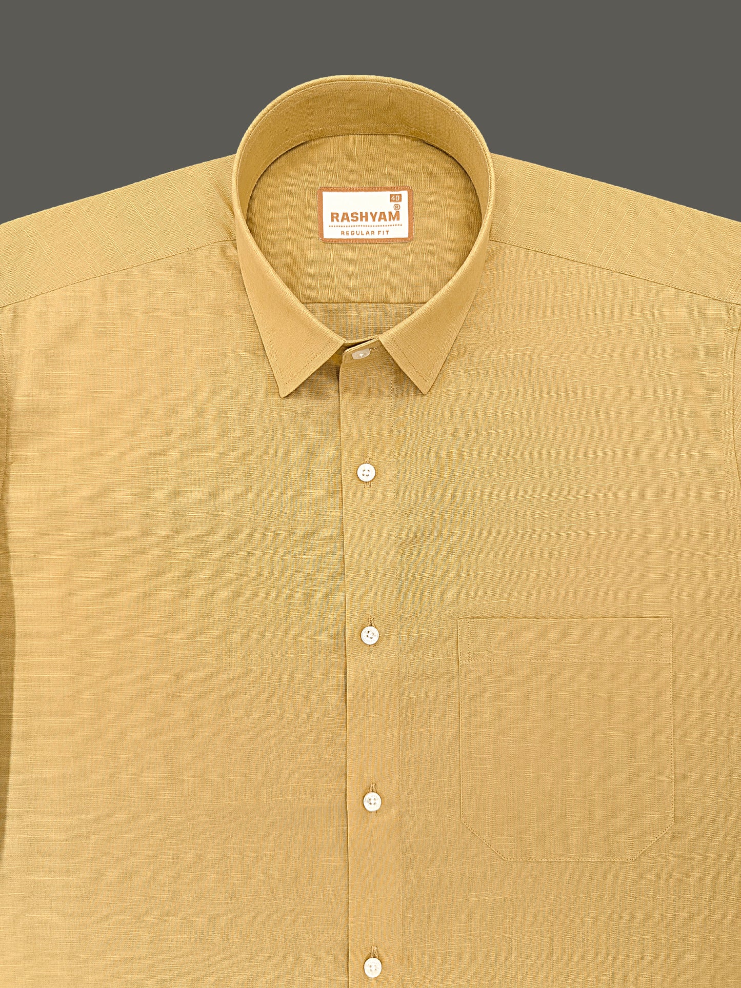 Barboni Mustard Yellow Luxurious Italian Linen Shirt