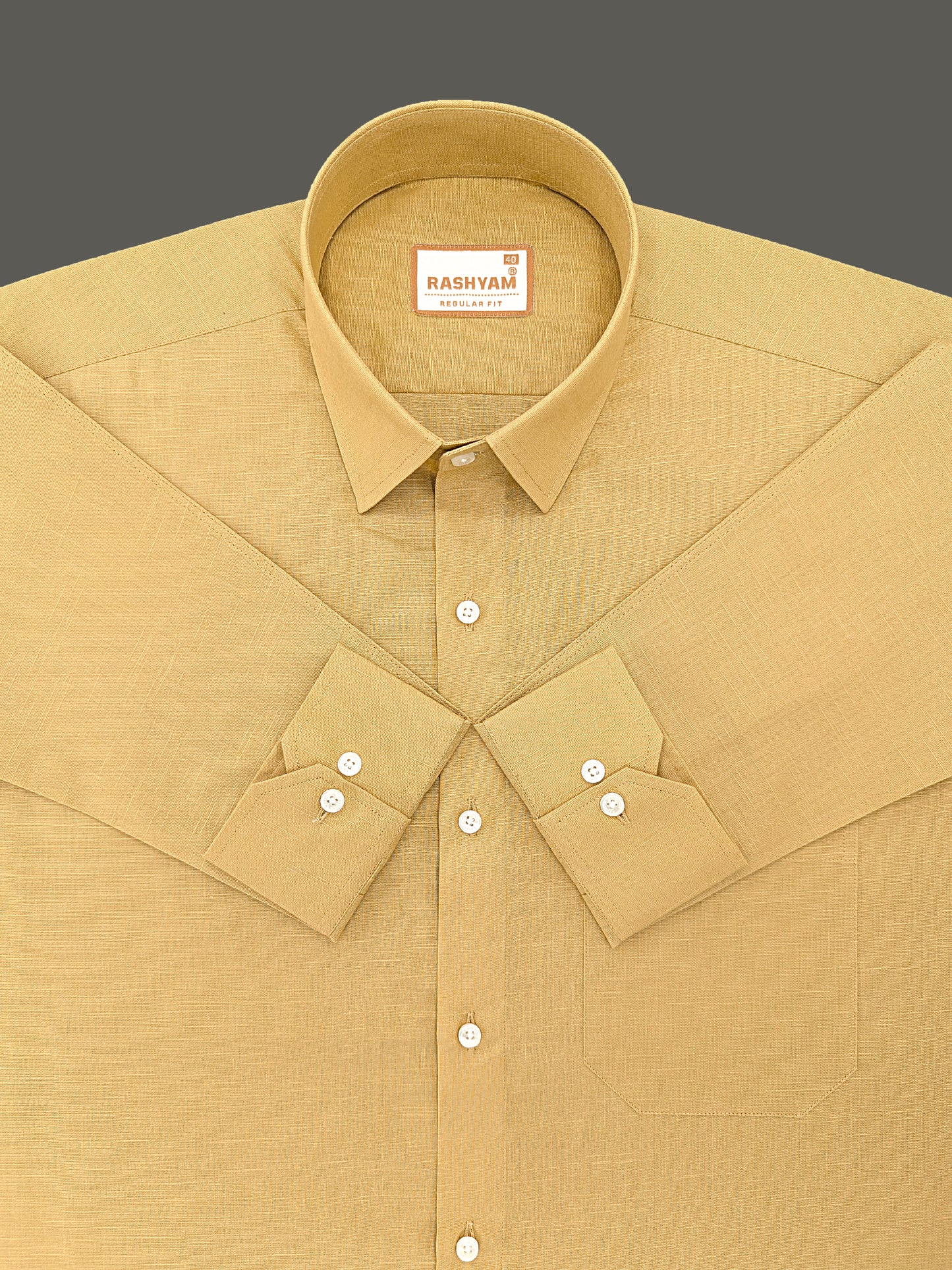 Barboni Mustard Yellow Luxurious Italian Linen Shirt