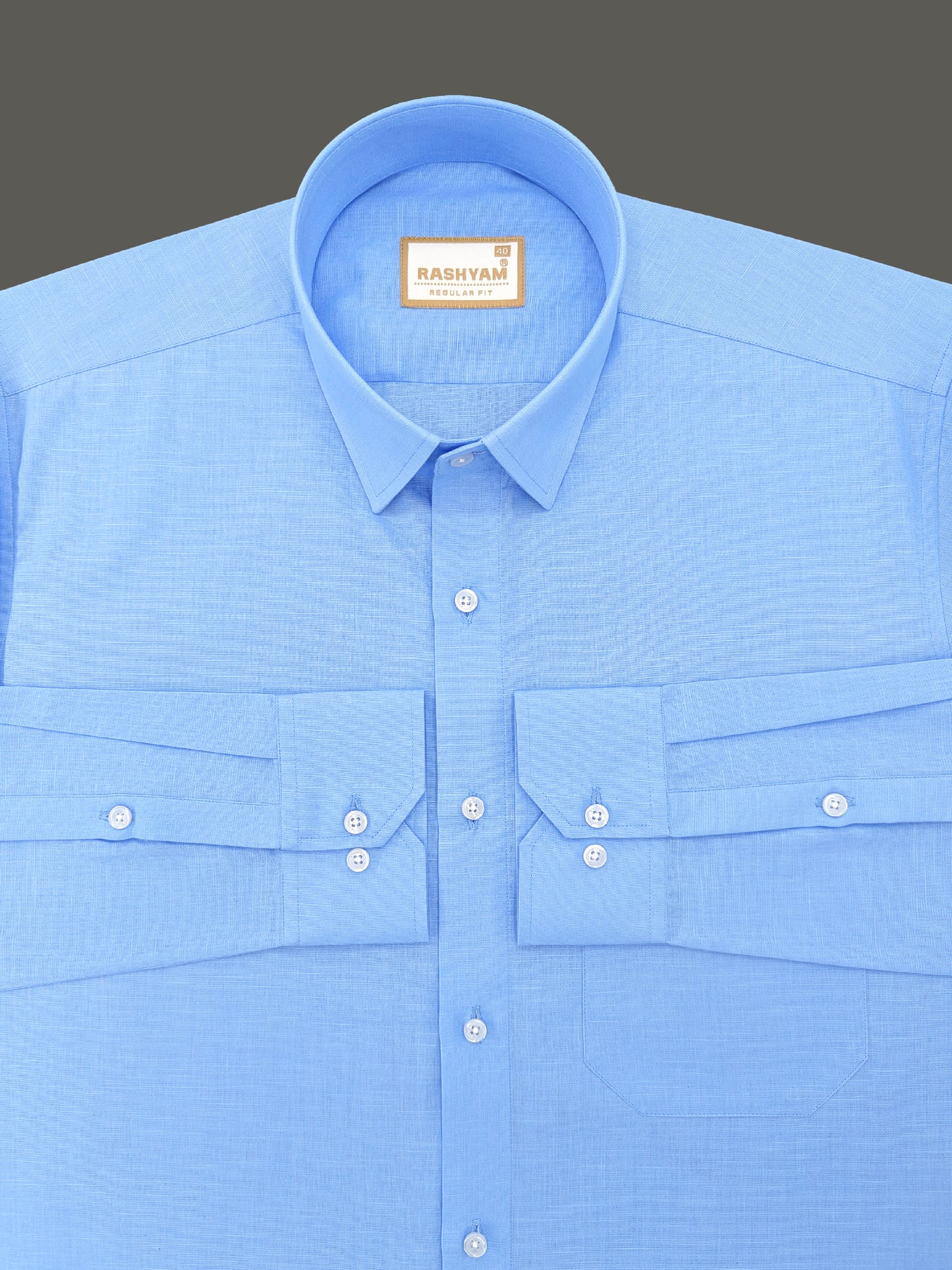 Abruzzo Premium Sky Blue Linen Formal Shirt