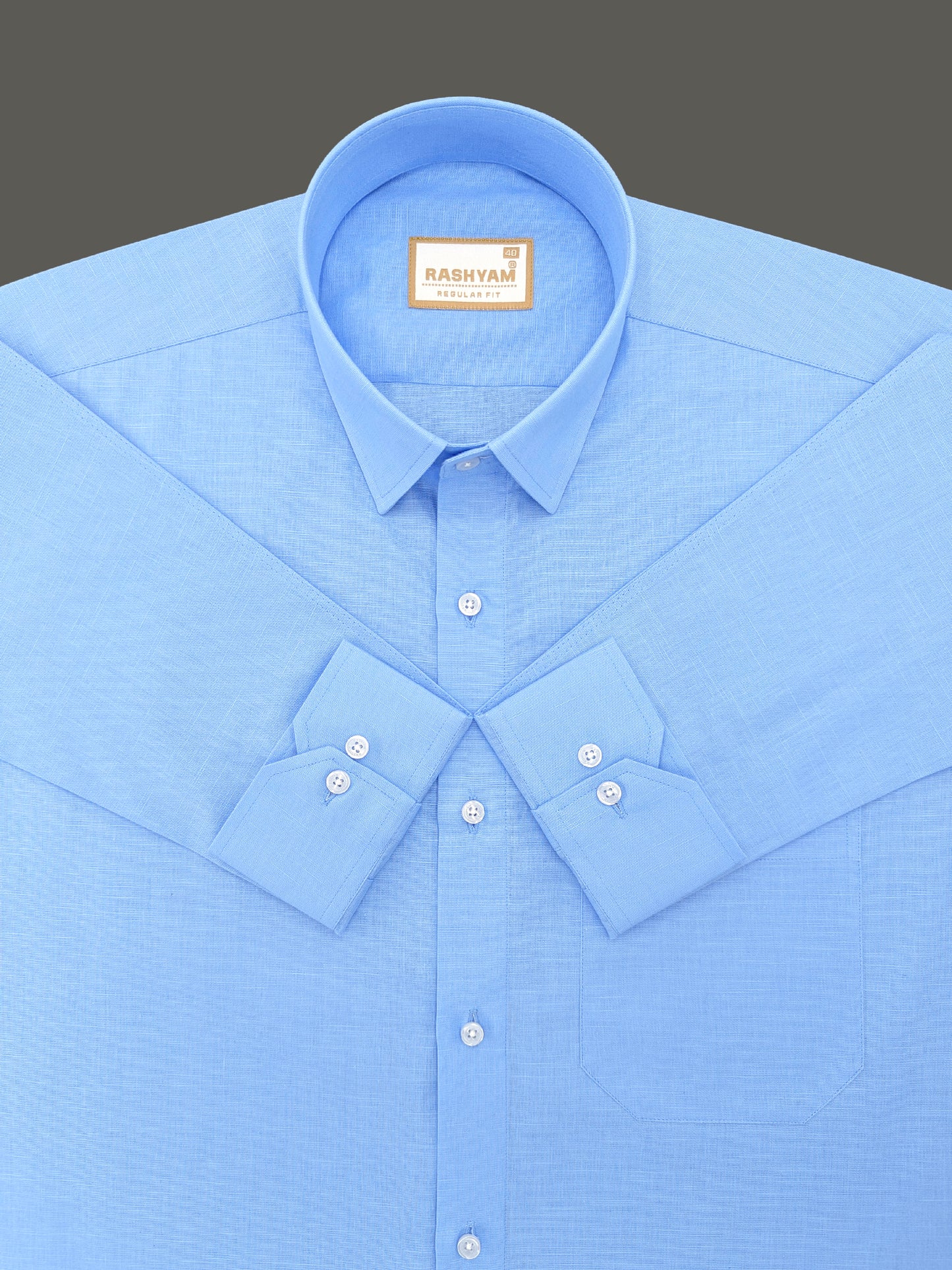 Abruzzo Premium Sky Blue Linen Formal Shirt