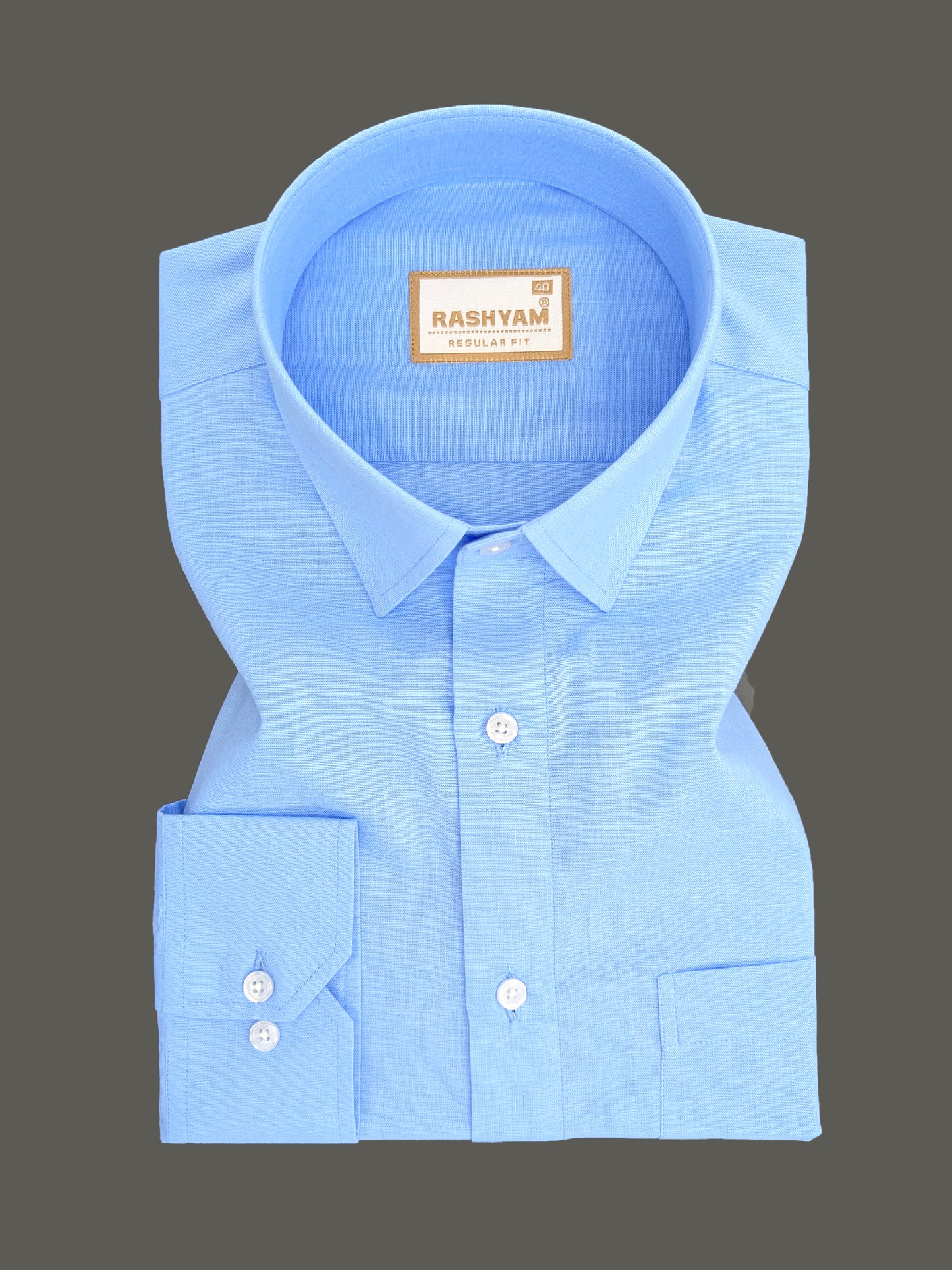 Abruzzo Premium Sky Blue Linen Formal Shirt