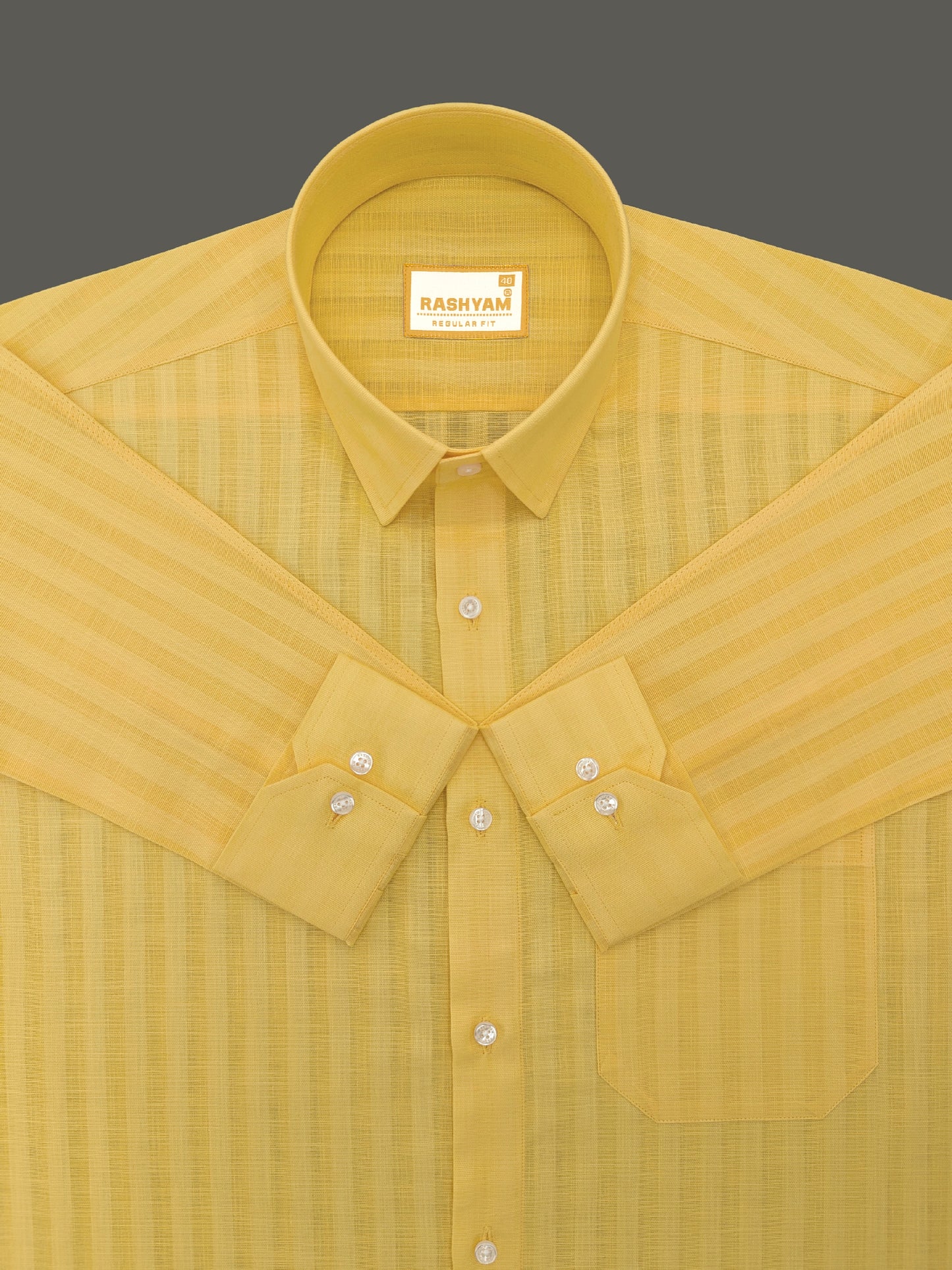 Yellow Line Luxurious Italian Linen Shirt