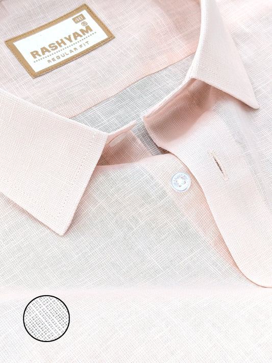 Powder Pink Luxurious Italian Linen Shirt