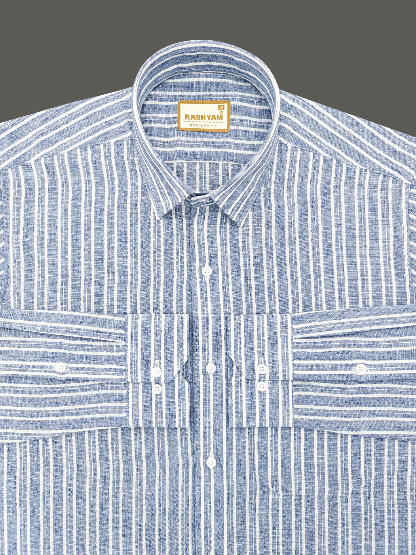 Milano Riviera Blue Striped Formal Shirt