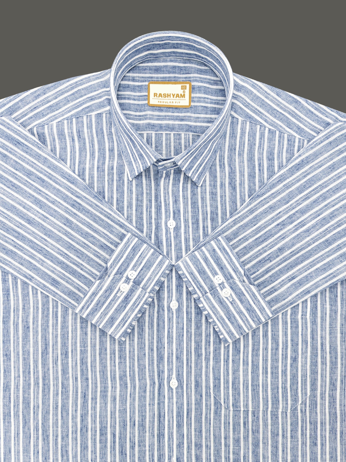 Milano Riviera Blue Striped Formal Shirt