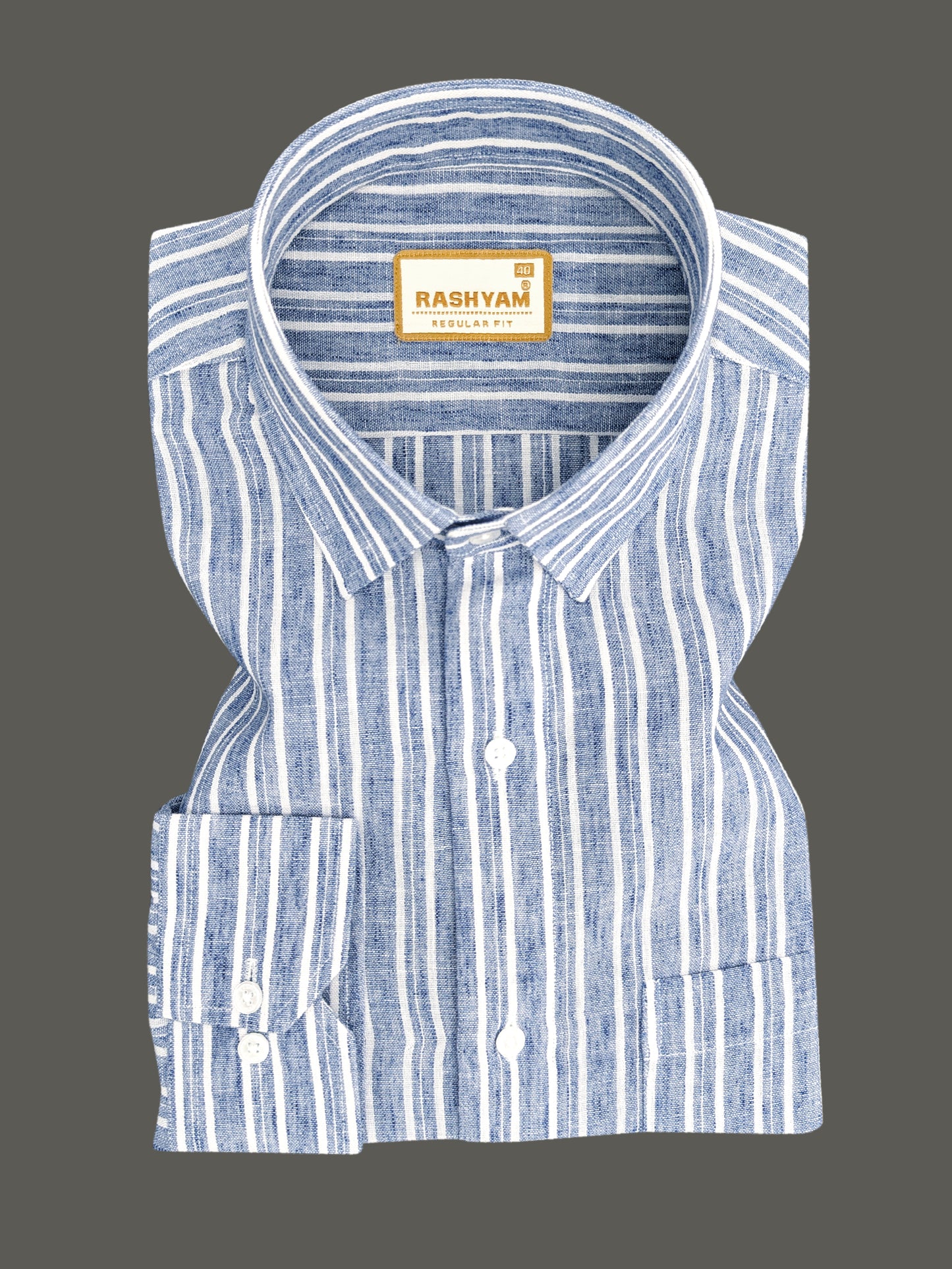 Milano Riviera Blue Striped Formal Shirt
