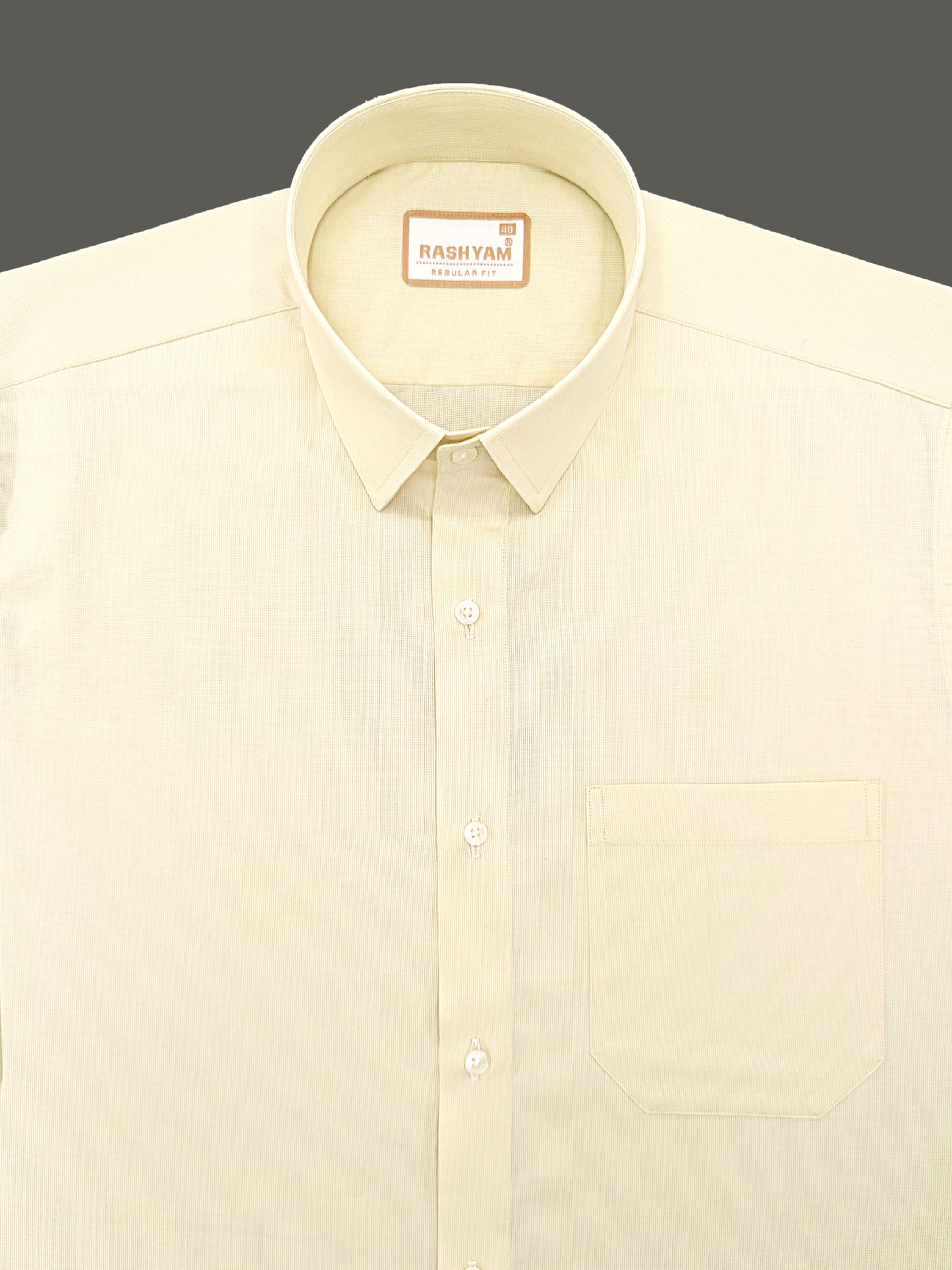 Casia Light Cream Premium Cotton Formal Shirt For Men
