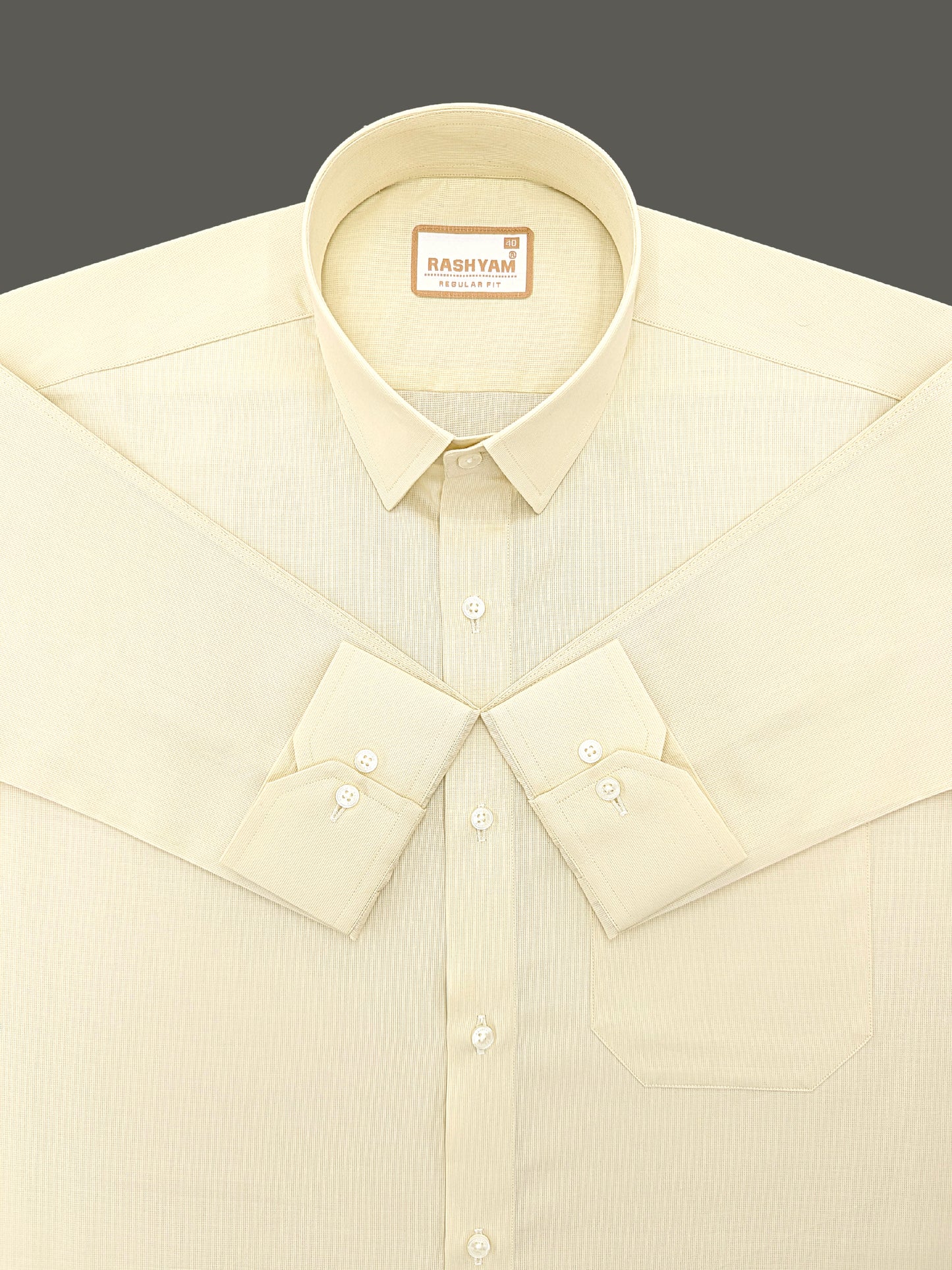 Casia Light Cream Premium Cotton Formal Shirt For Men