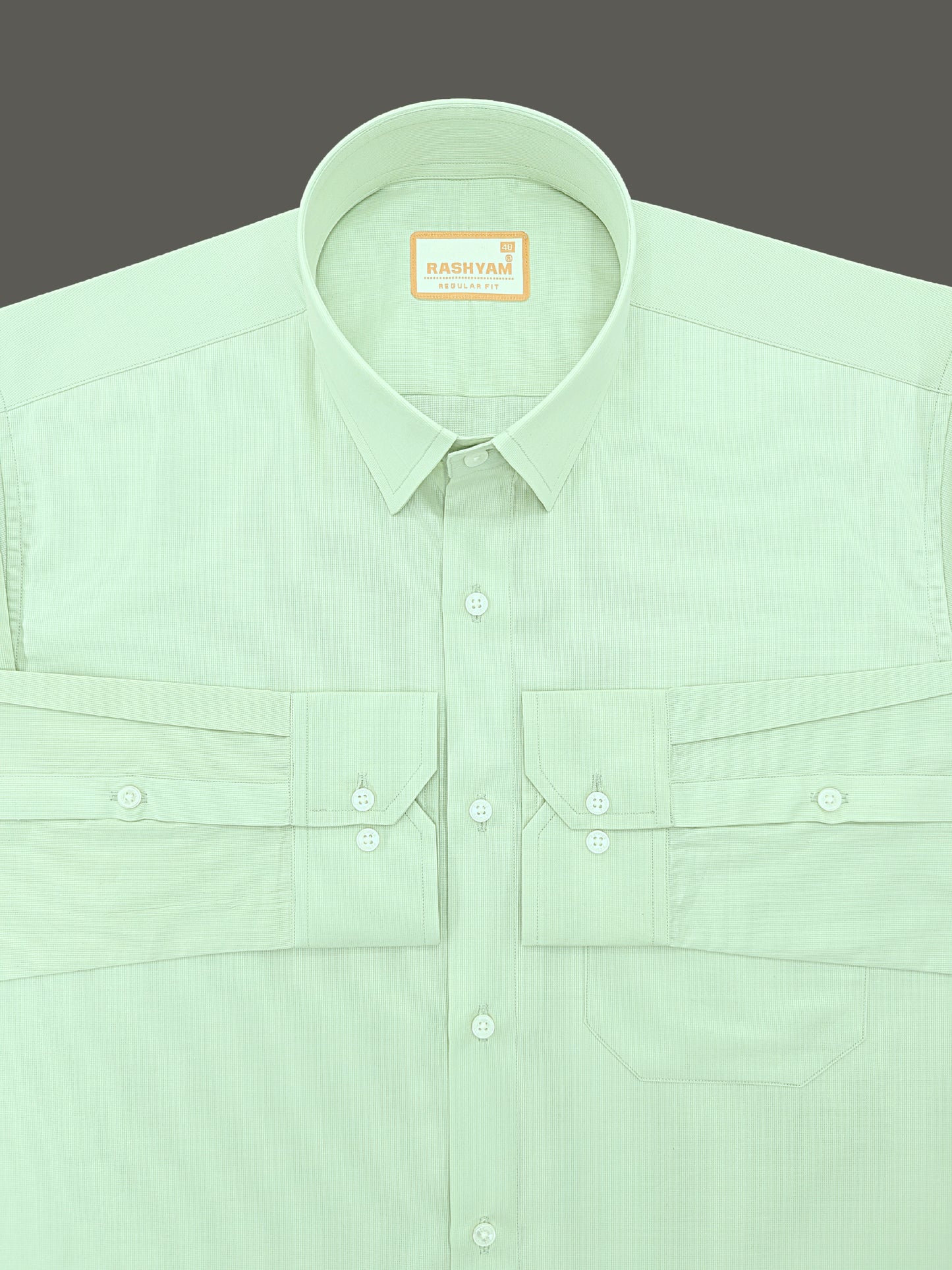 Casia Light Green Premium Cotton Formal Shirt For Men