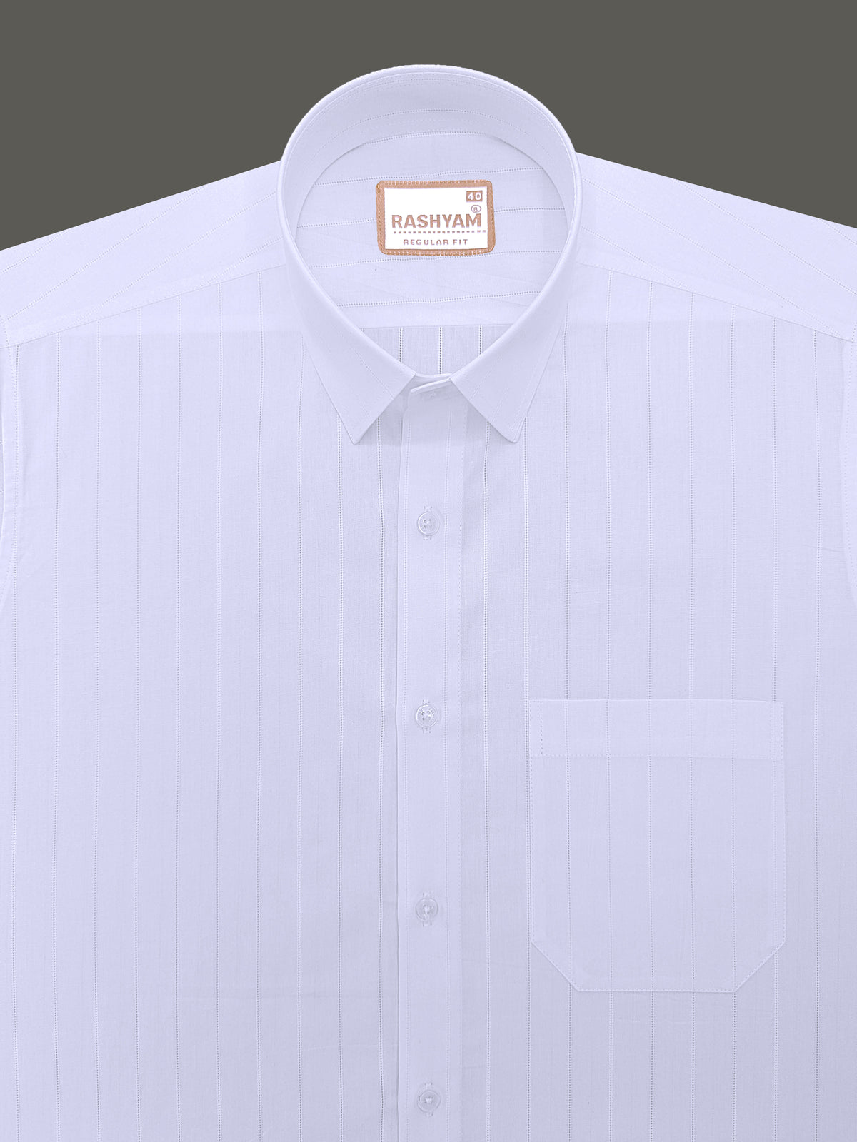 Luxurious Designer White Stripe Formal Shirt For Men