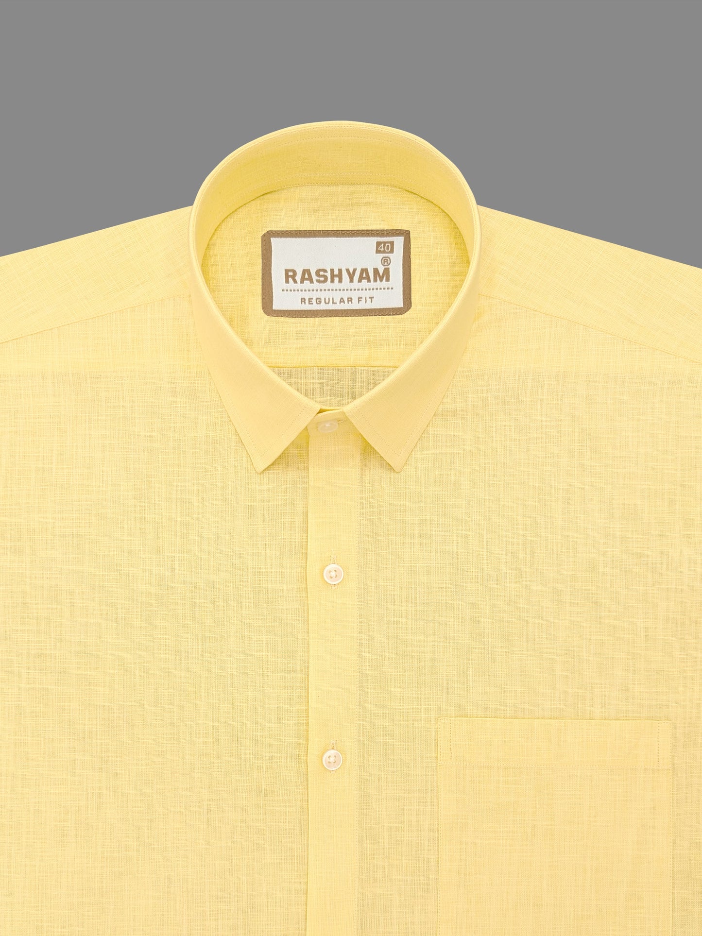 Luxurious Yellow Italian Linen Shirt For Men