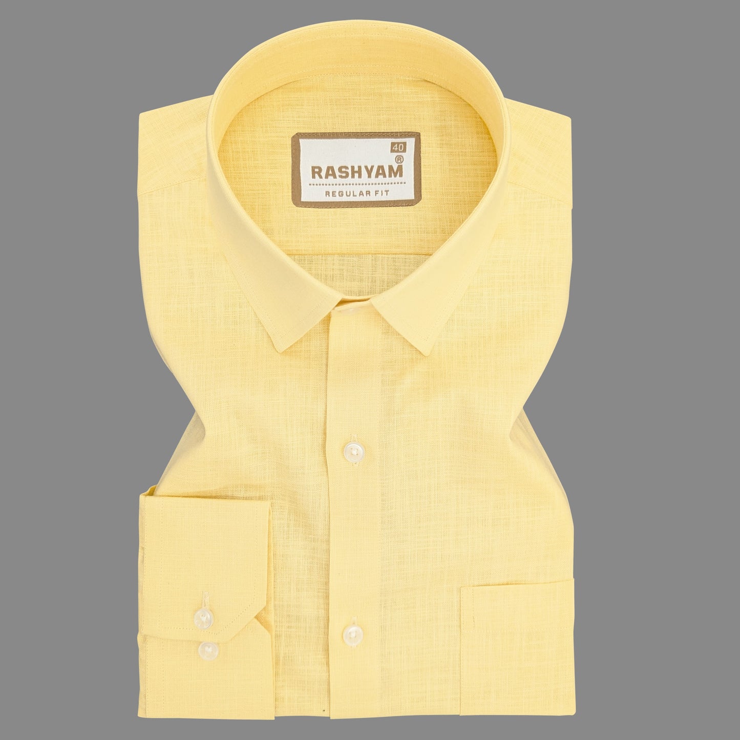 Luxurious Yellow Italian Linen Shirt For Men