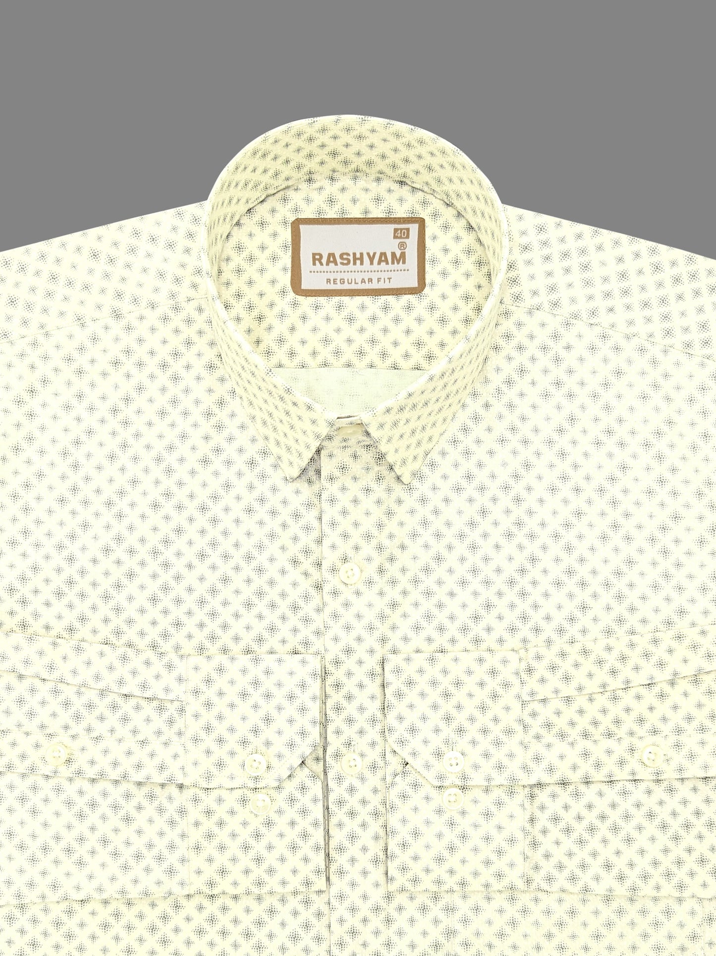 Premium Giza Cotton Floral Print On Buttery White Shirt For men