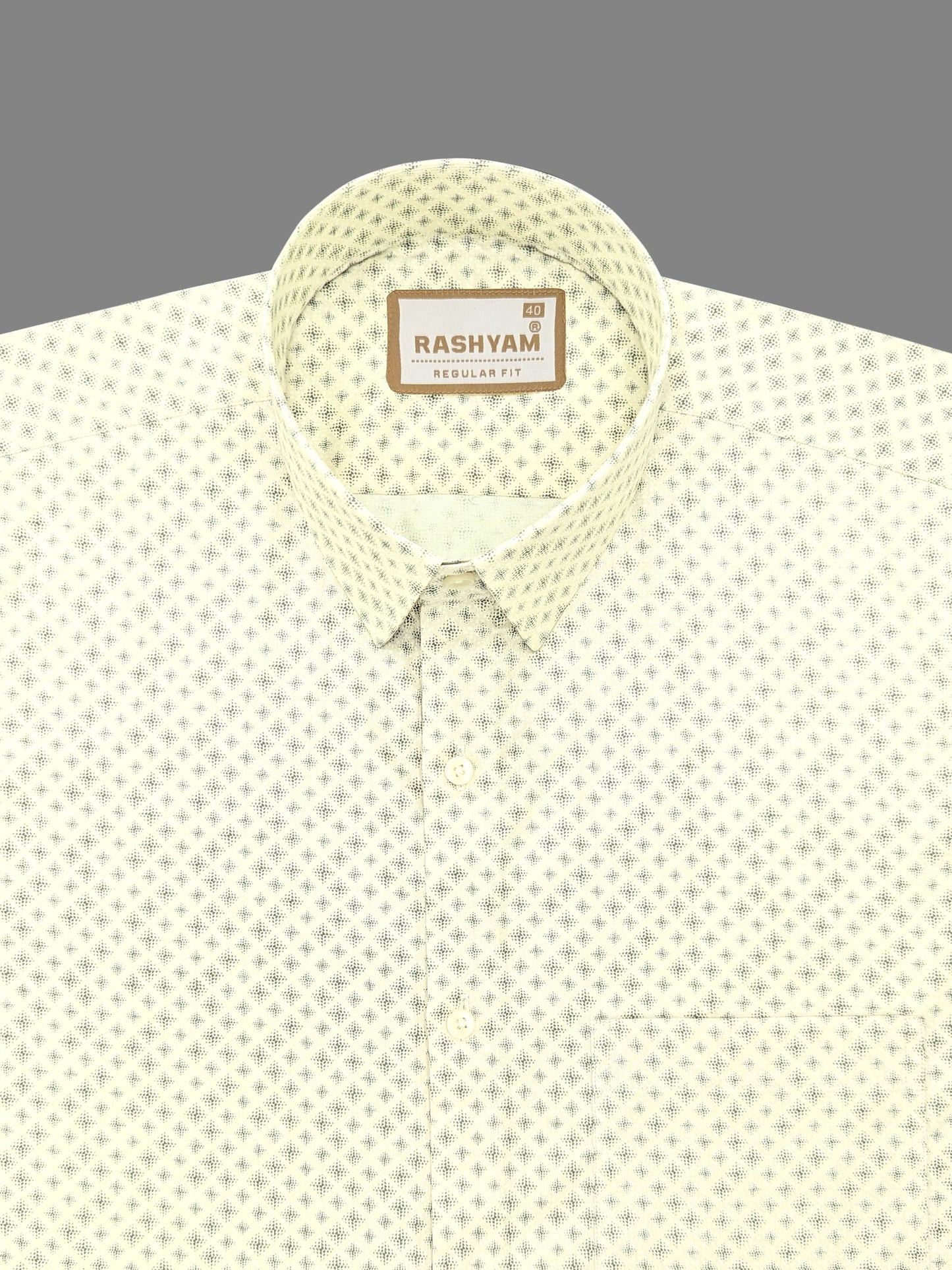 Premium Giza Cotton Floral Print On Buttery White Shirt For men