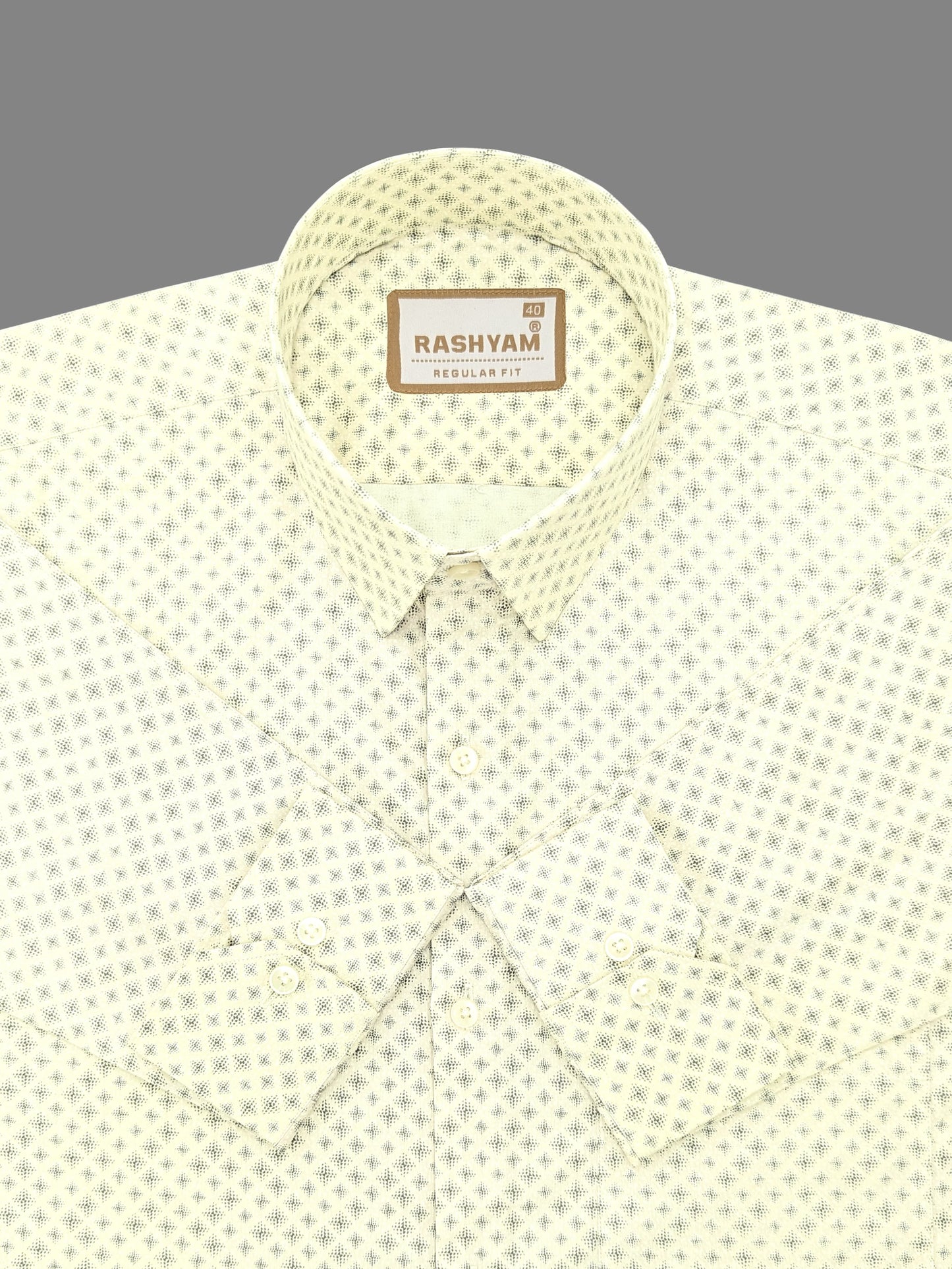 Premium Giza Cotton Floral Print On Buttery White Shirt For men