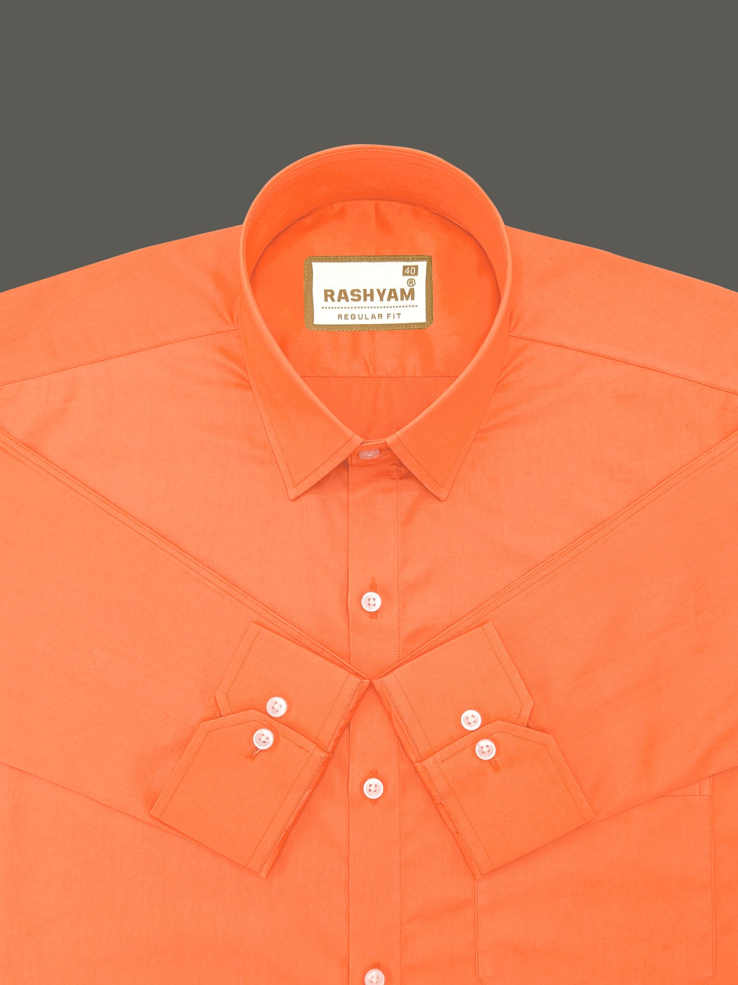 Spello Orange Premium Giza Cotton Formal Shirt