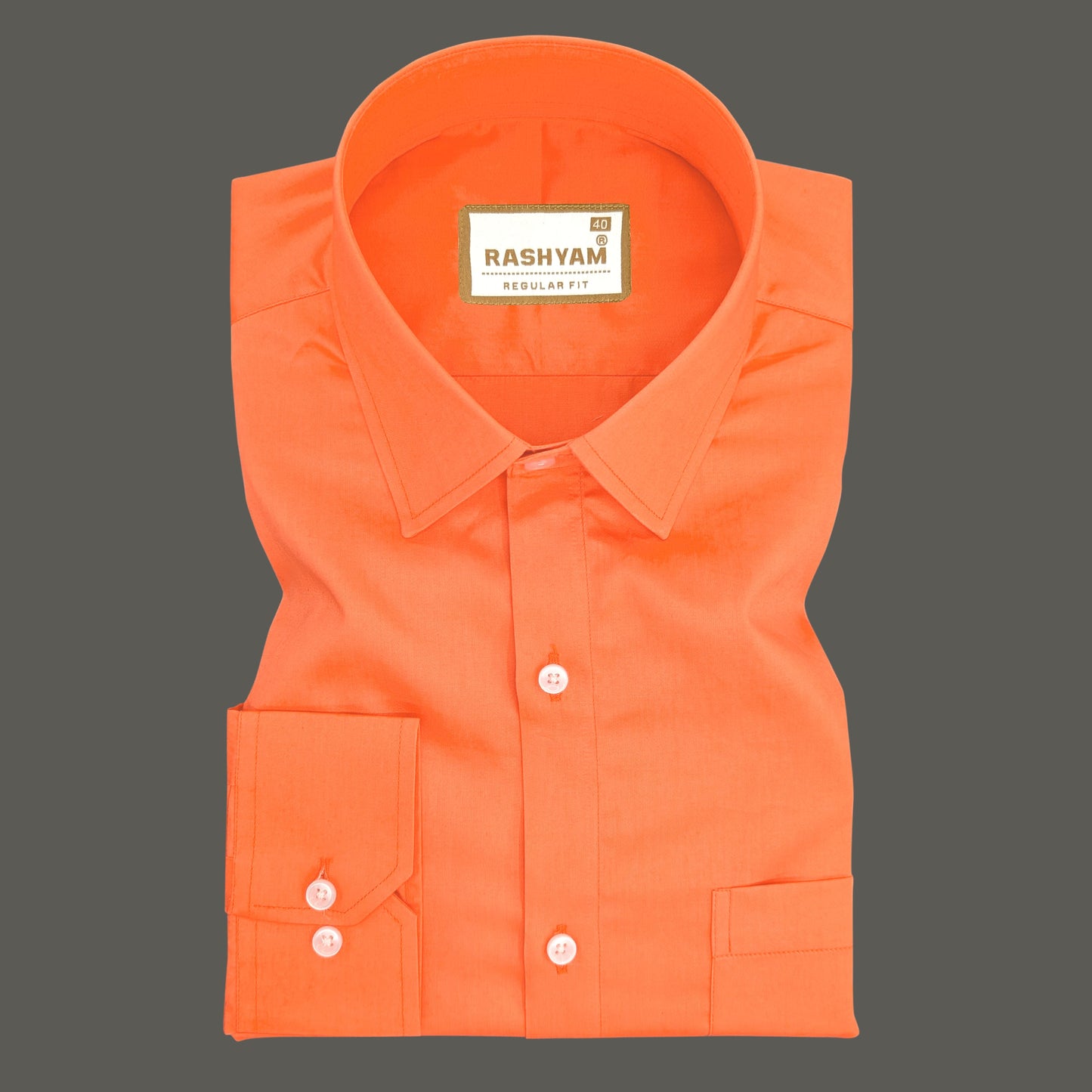 Spello Orange Premium Giza Cotton Formal Shirt