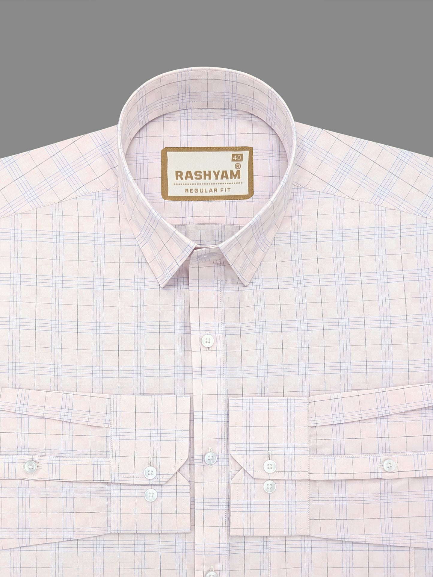 Antonello Light Pink With Blue Box Multi Checks Premium Cotton Shirt