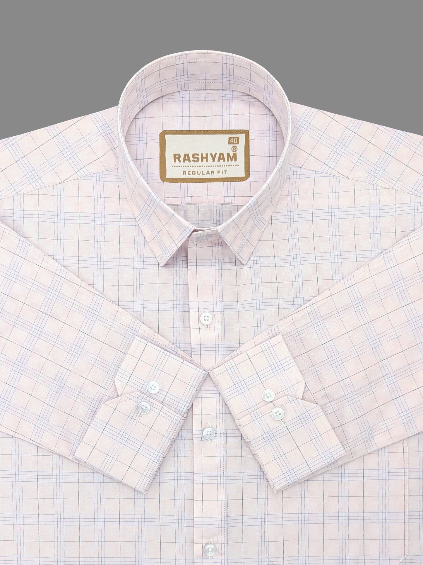 Antonello Light Pink With Blue Box Multi Checks Premium Cotton Shirt